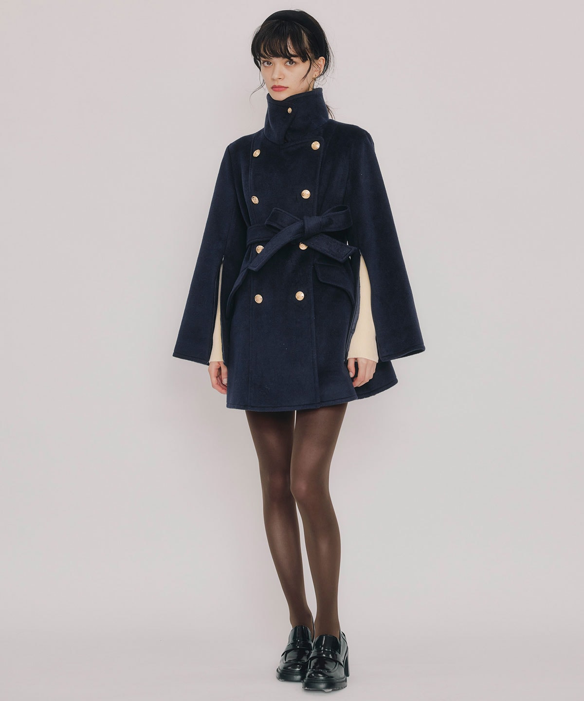2WAYベルスリーブミドルコート