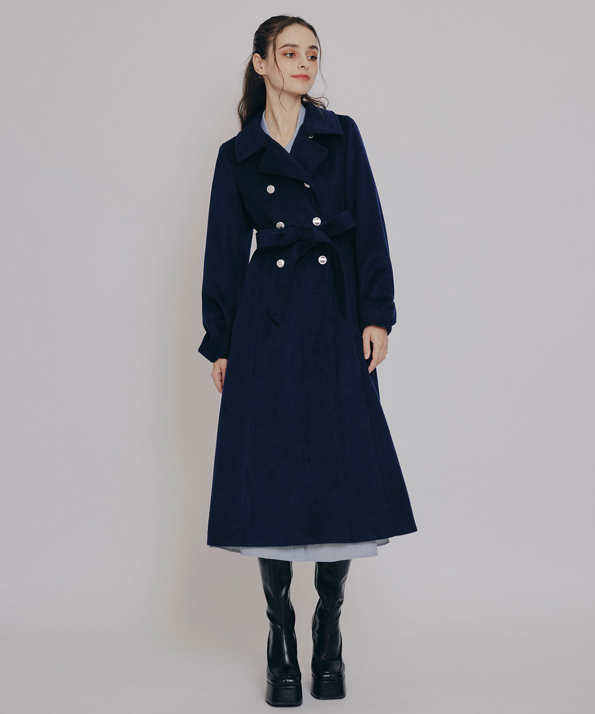 2WAYカラーダブルロングコート