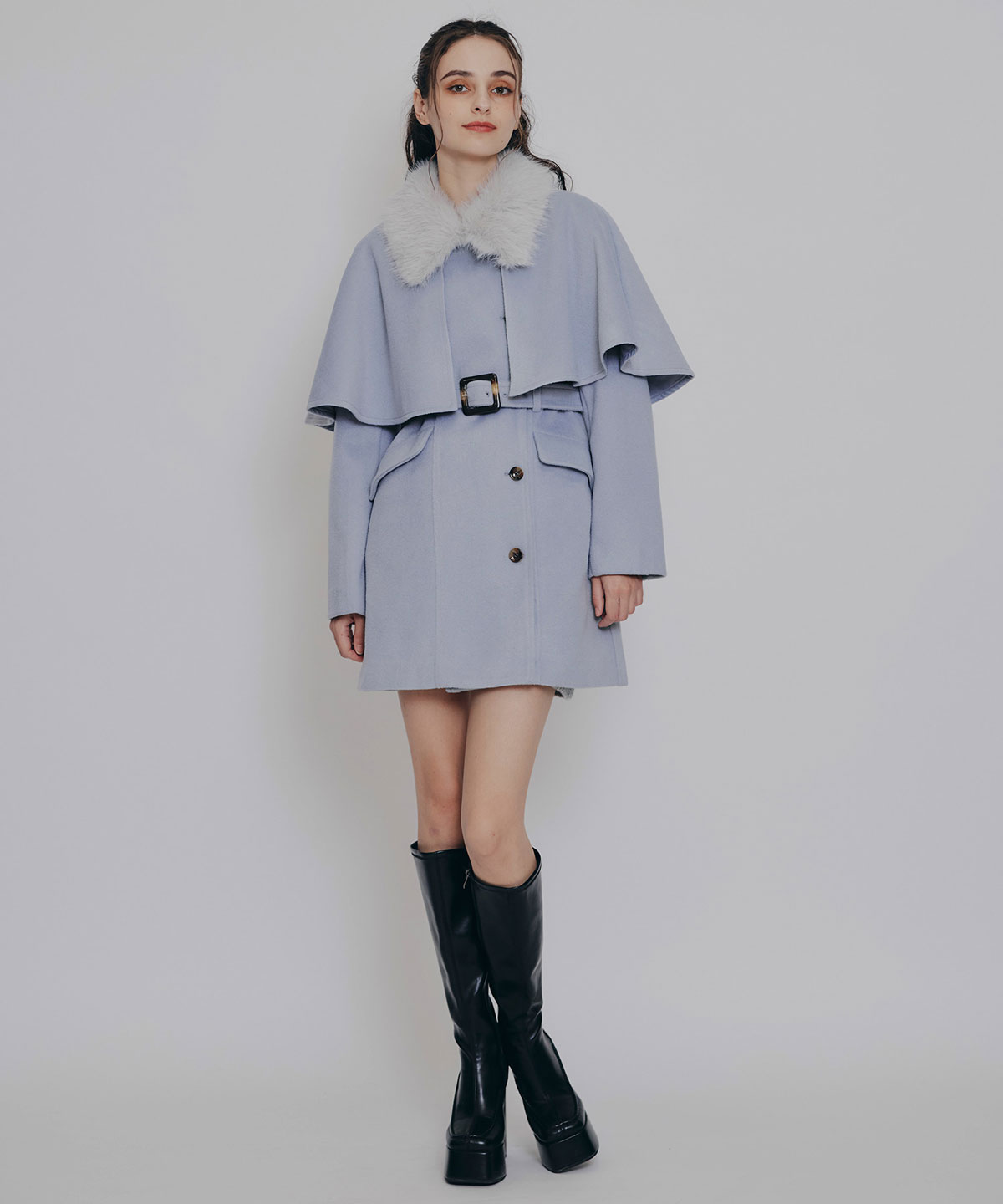 マルチWAYケープファーショートコート