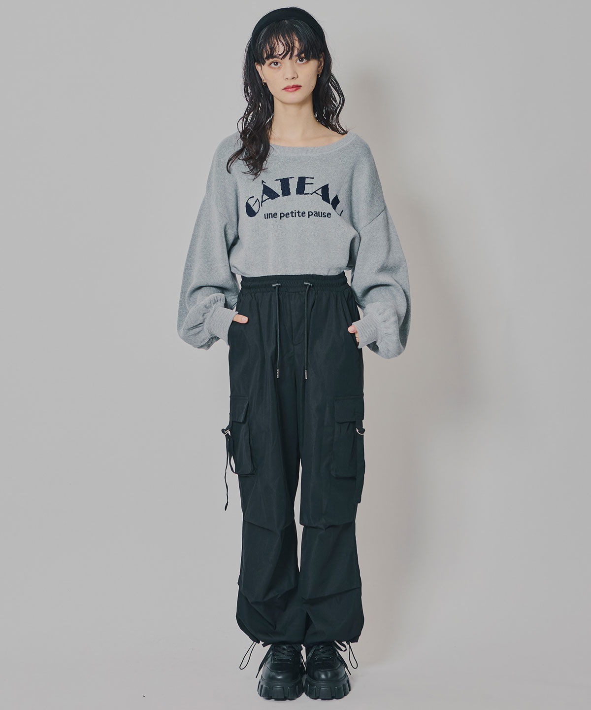 スウェットライクジャガードニット