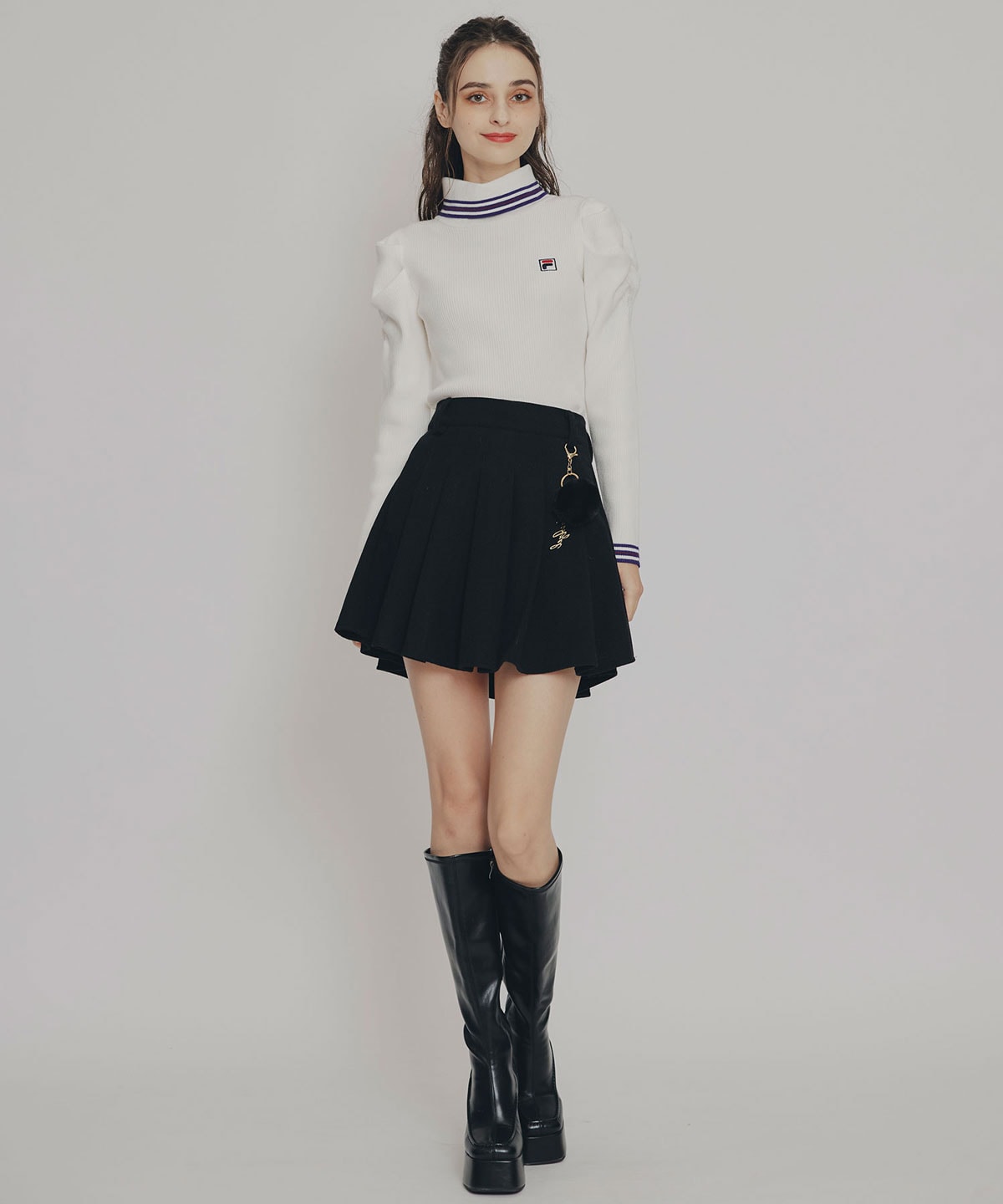 ［FILA×REDYAZEL］ラインタートルニットプルオーバー