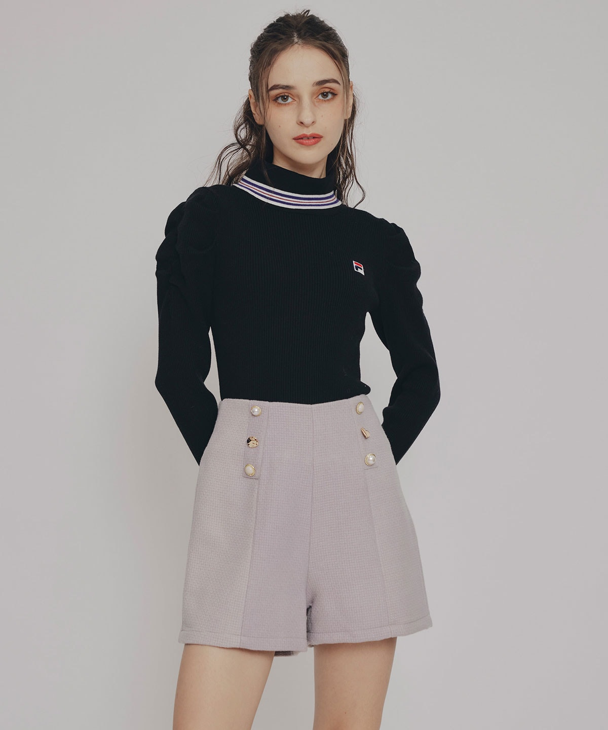 ［FILA×REDYAZEL］ラインタートルニットプルオーバー