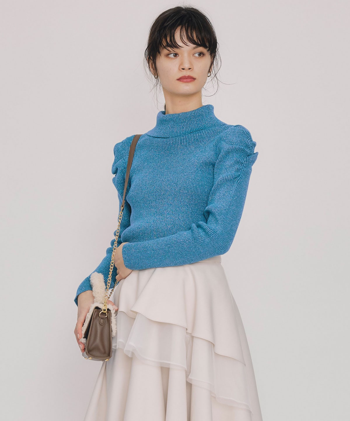 ラメタートルニットプルオーバー