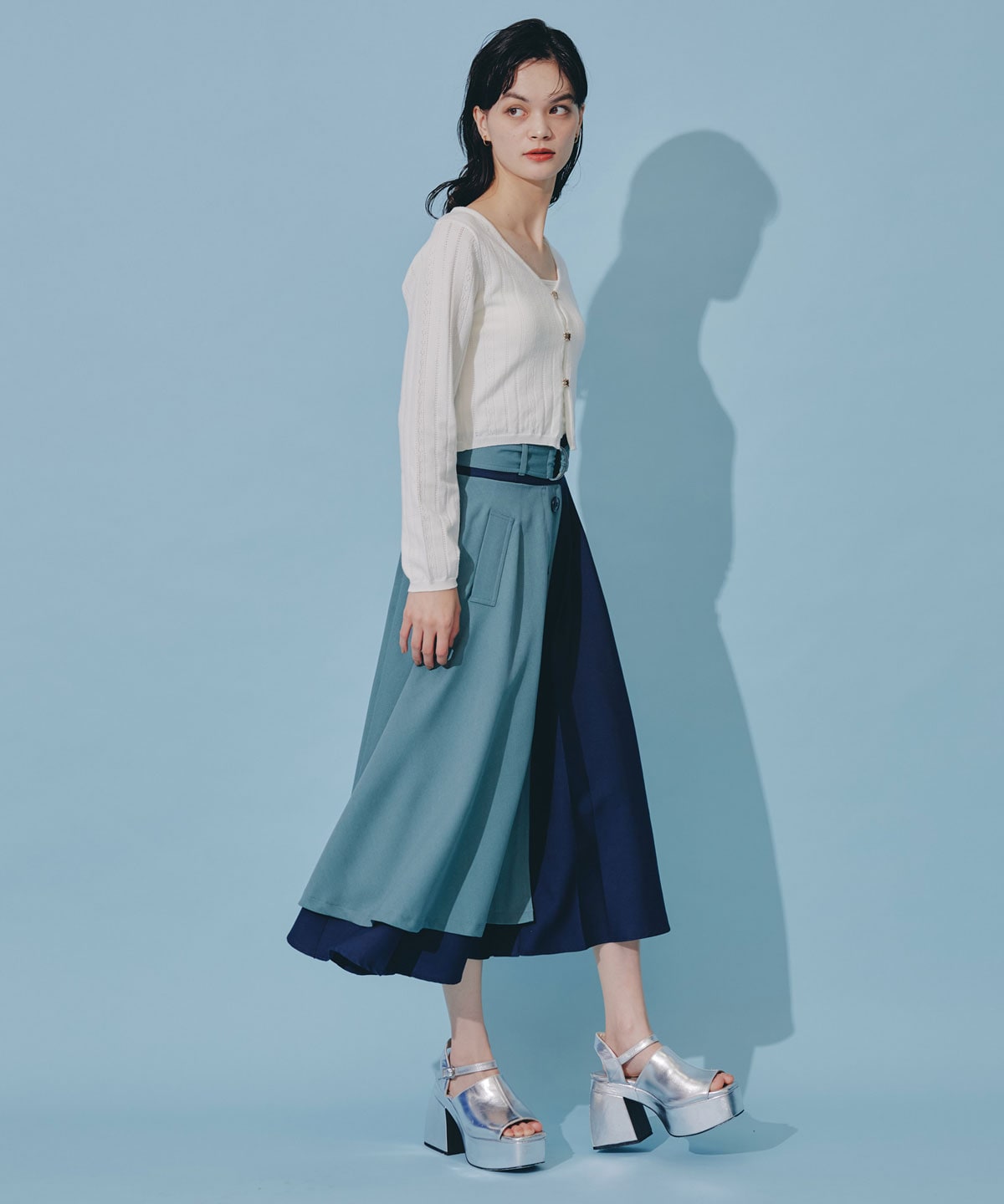 バタフライホックニットカーディガン