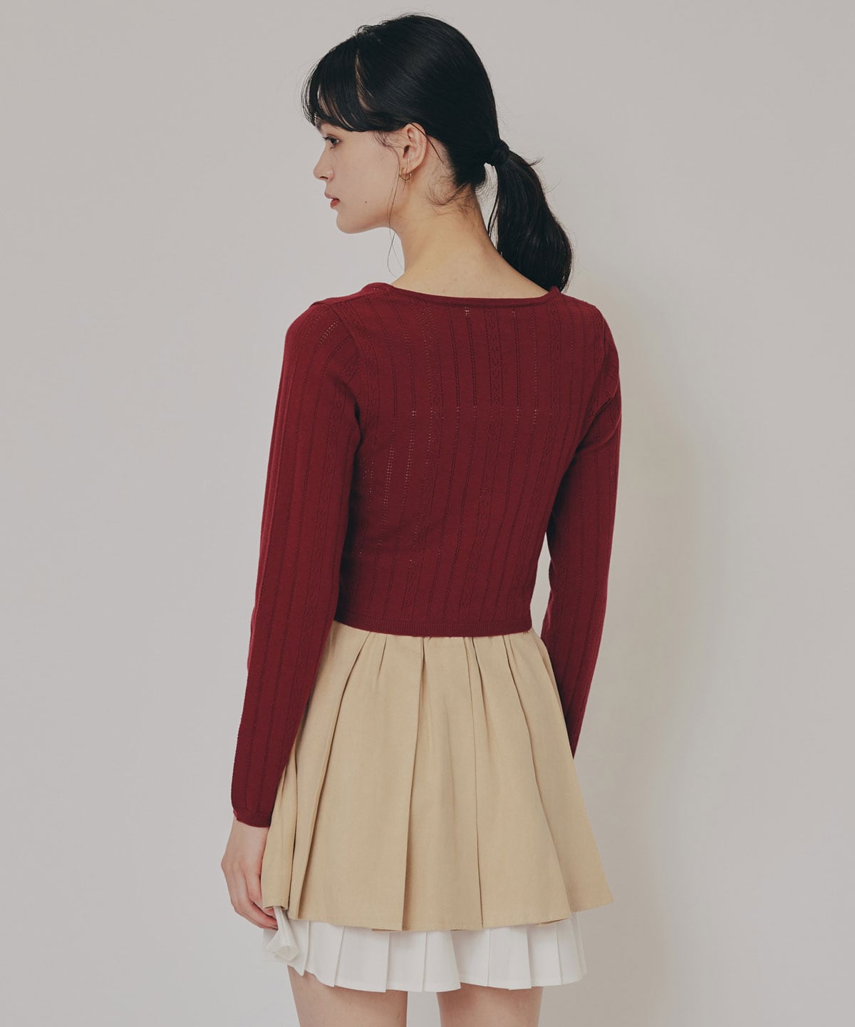 バタフライホックニットカーディガン