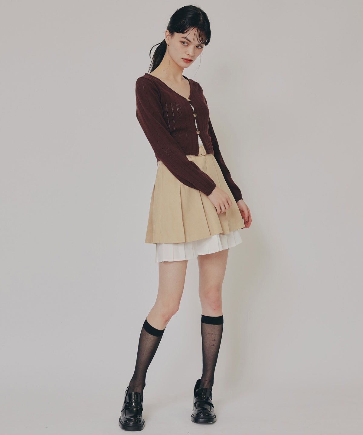 バタフライホックニットカーディガン