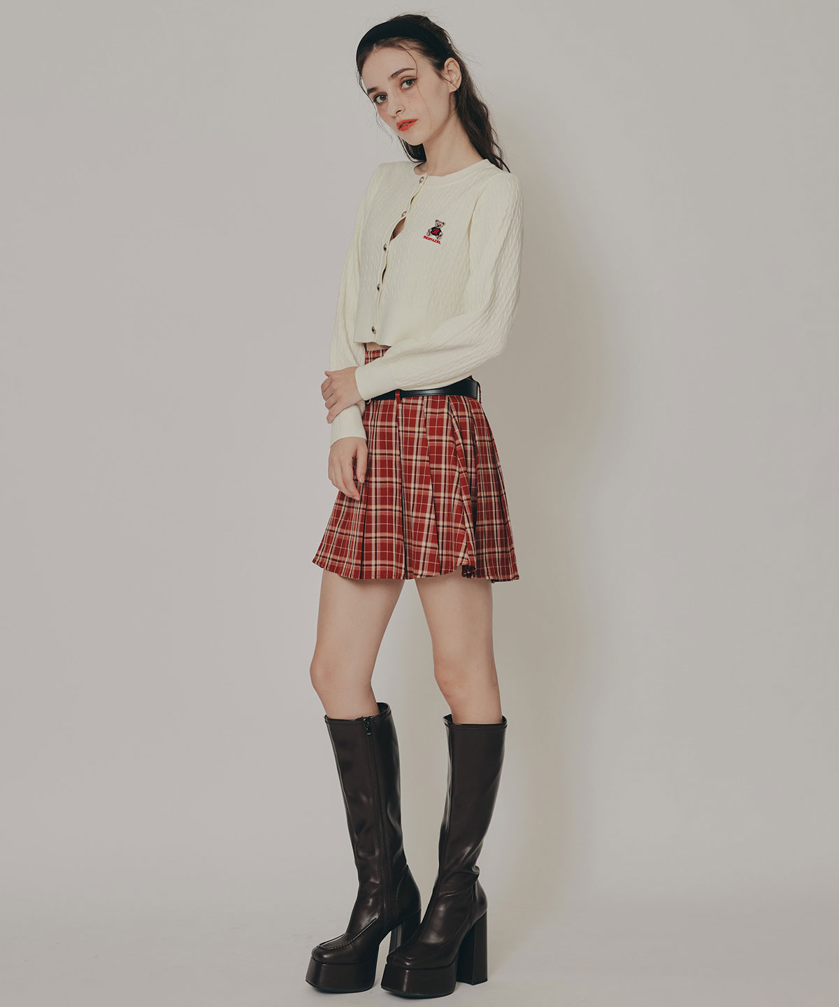 Azelyミニケーブルニットカーディガン