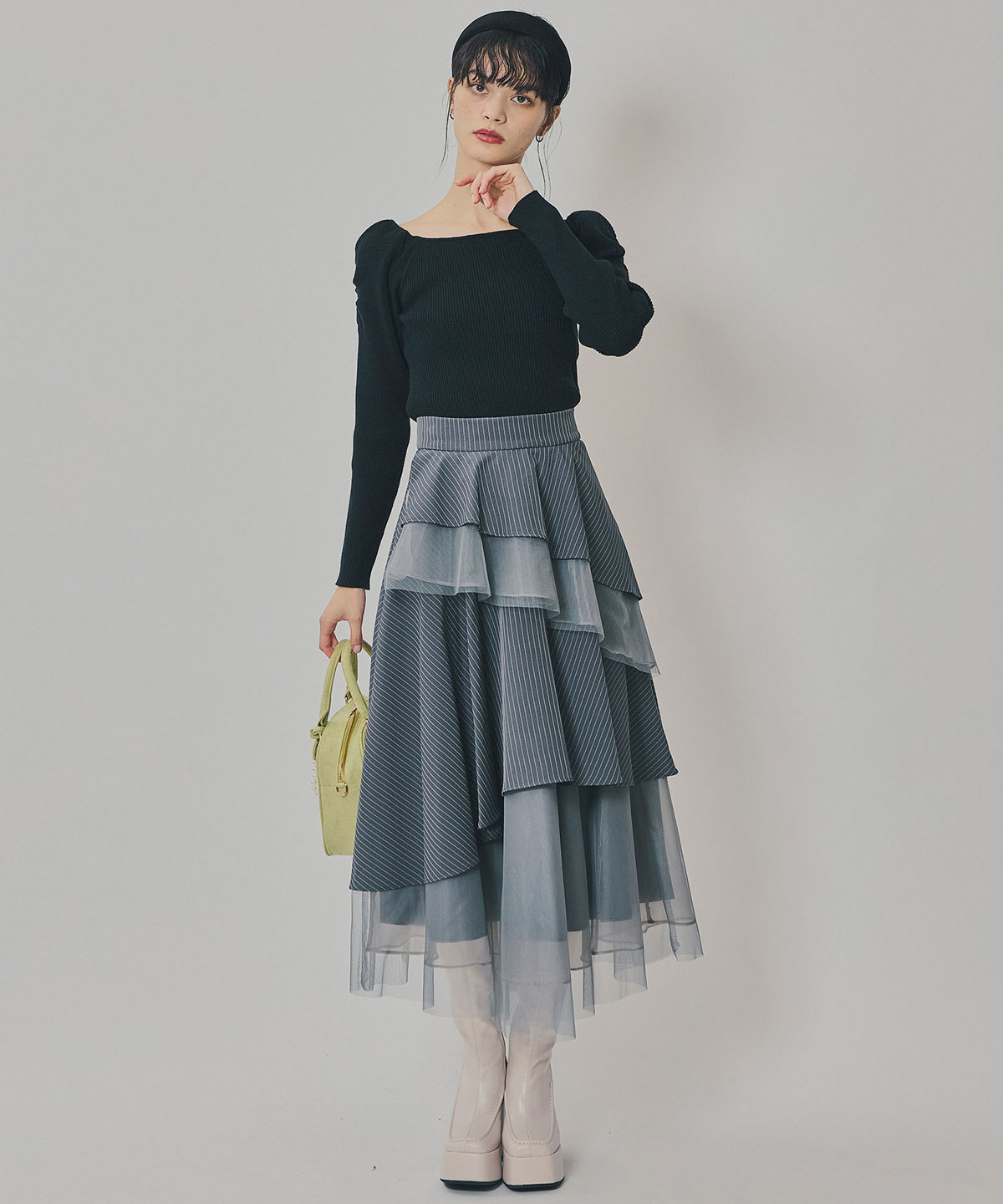 4wayリブニットトップス