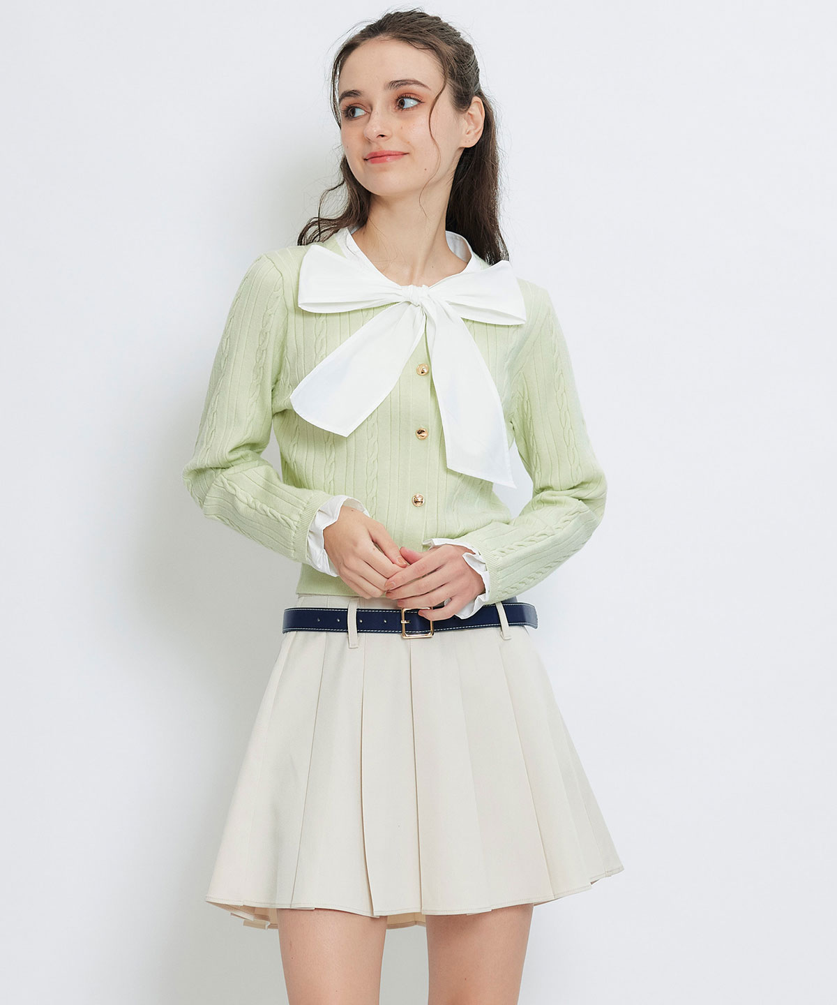 ローベルトインナーパンツプリーツミニスカート