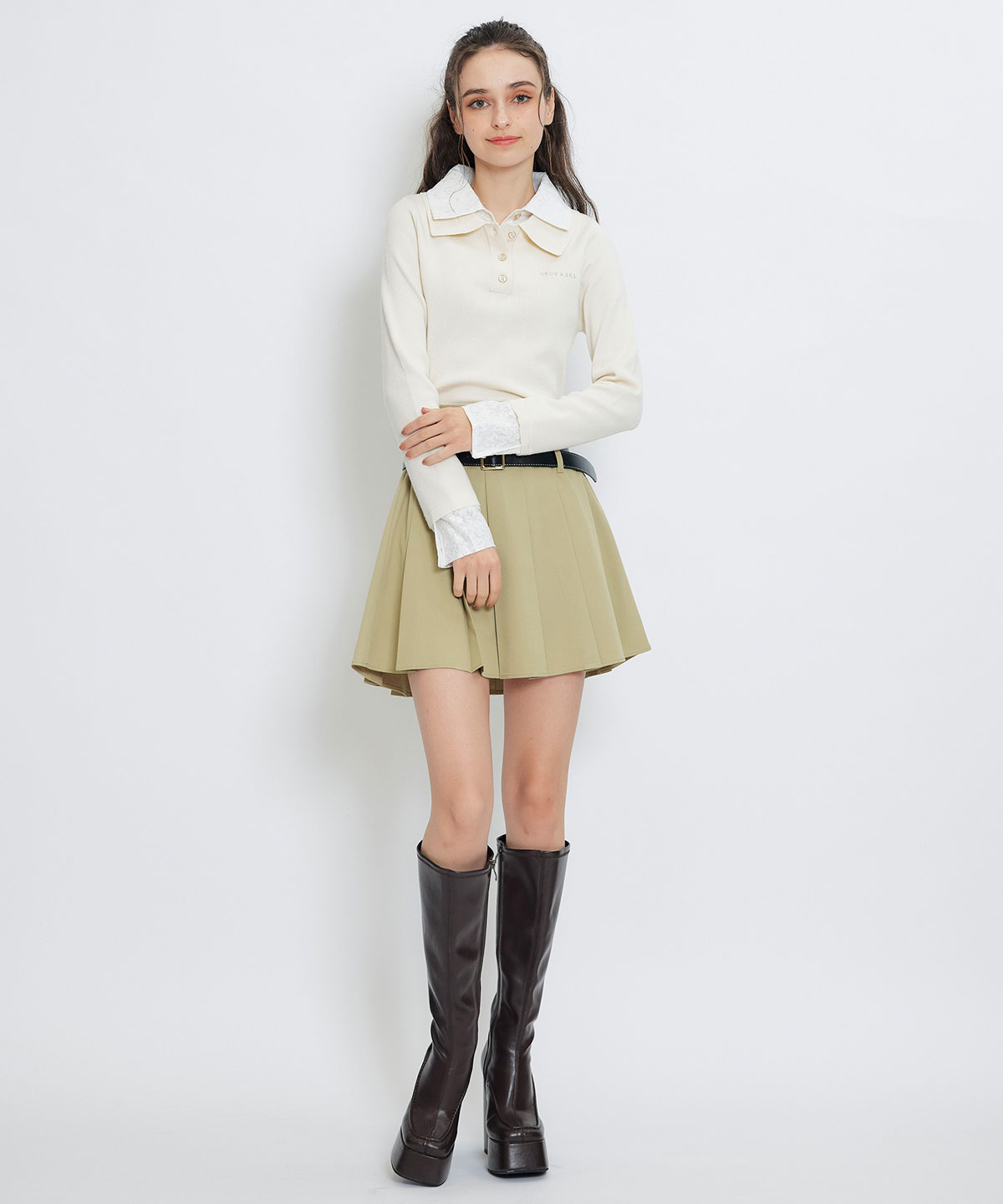 ローベルトインナーパンツプリーツミニスカート