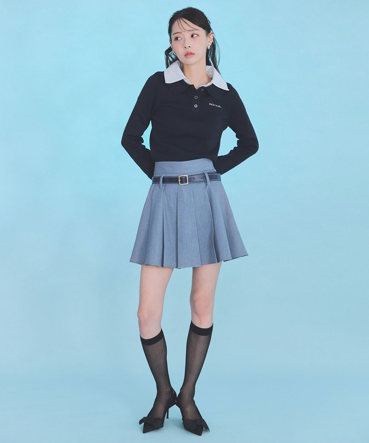 ローベルトインナーパンツプリーツミニスカート