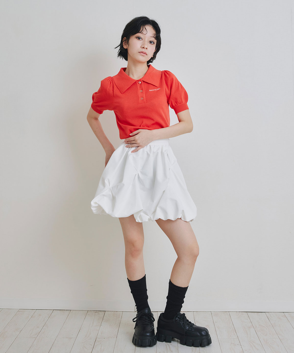 タックバルーンミニスカート