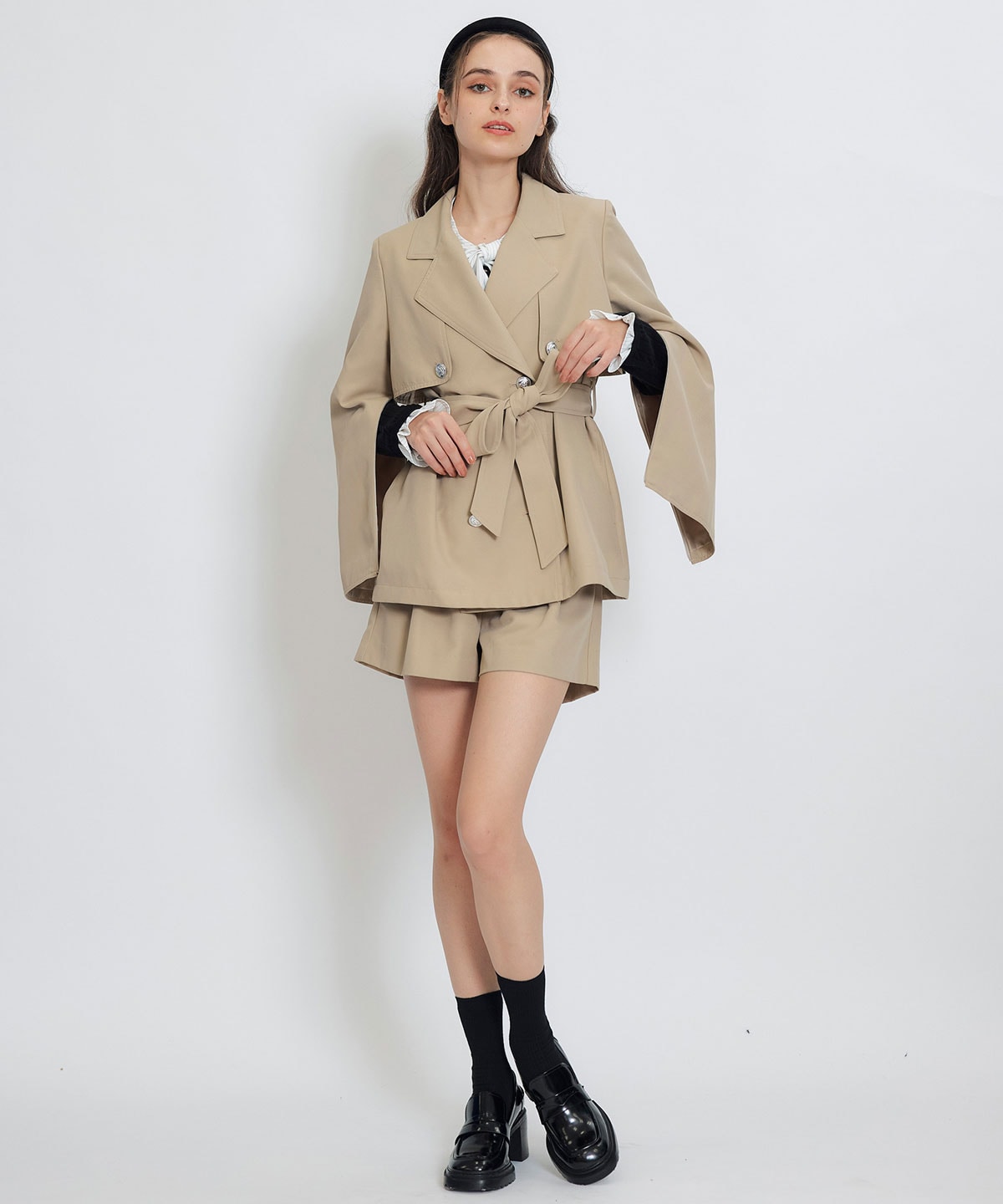 【セットアップ可能】ベーシックタックショートパンツ