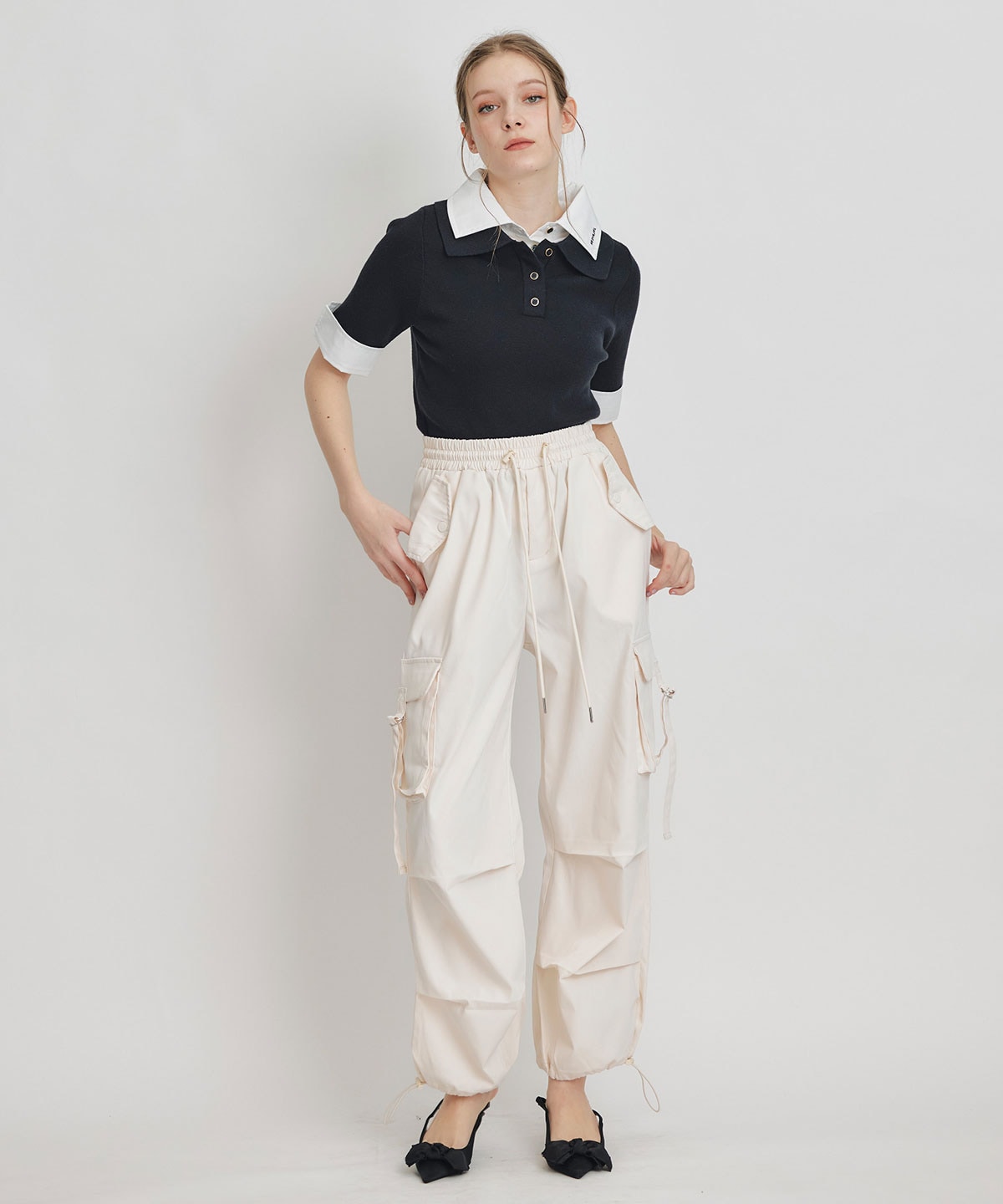 タブフラップポケットカーゴパンツ