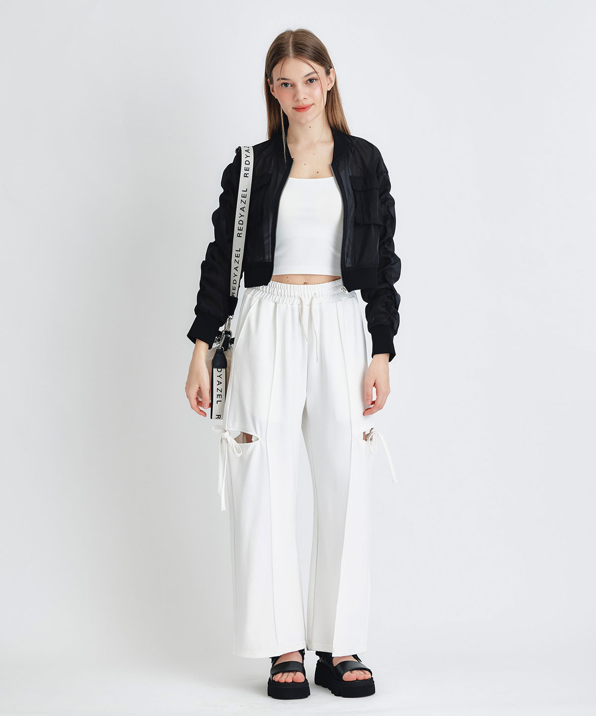 ギャザーシアーショートブルゾン