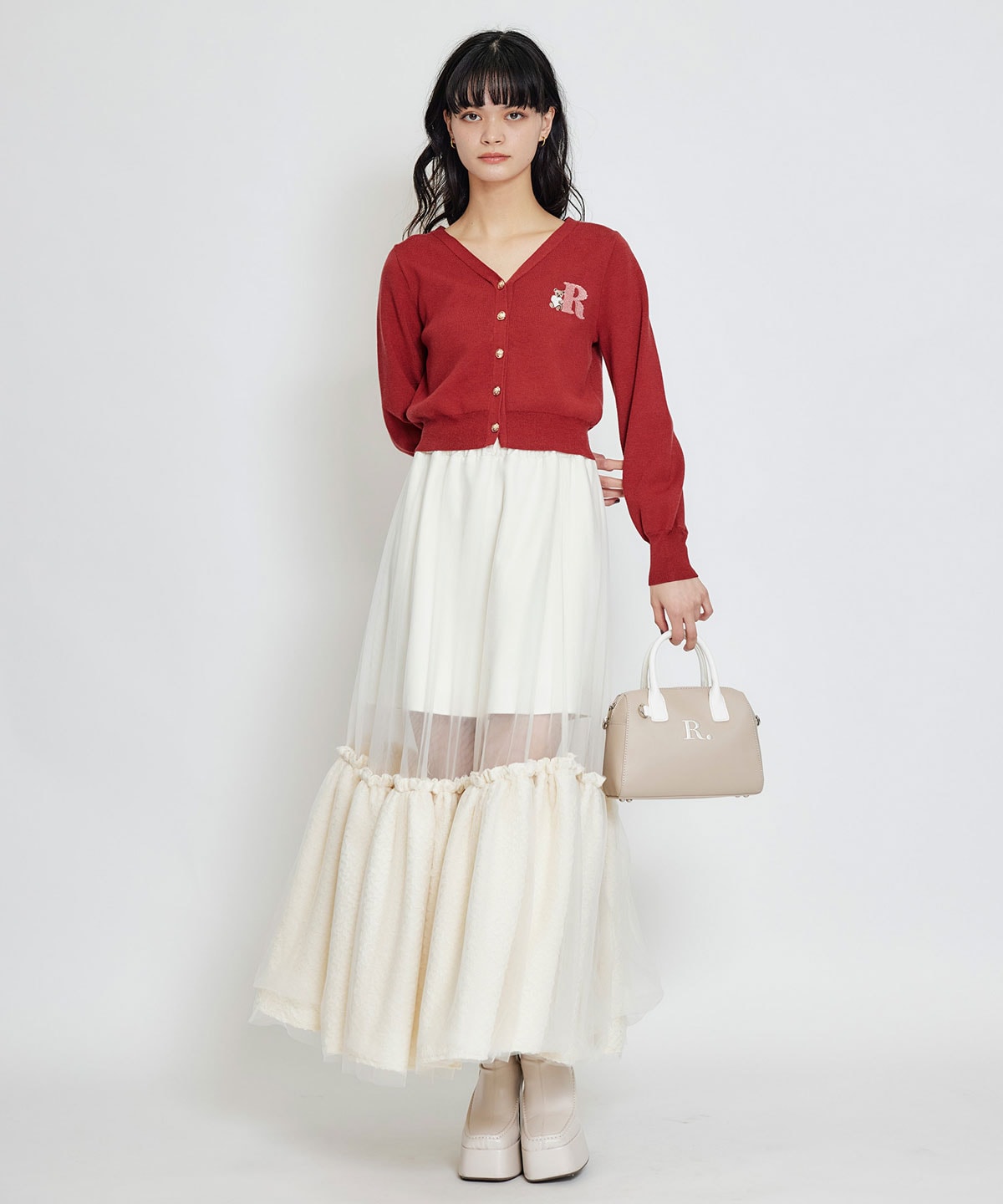 【2/13(金) 昼12時発売開始】AzelyハートVネックカーディガン