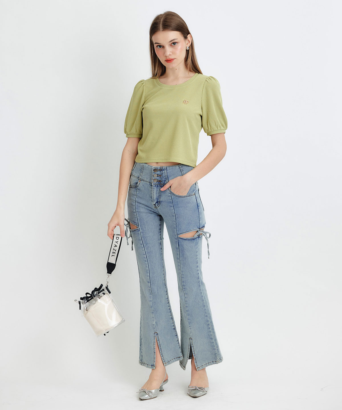 ジャガードカットロゴプルオーバー