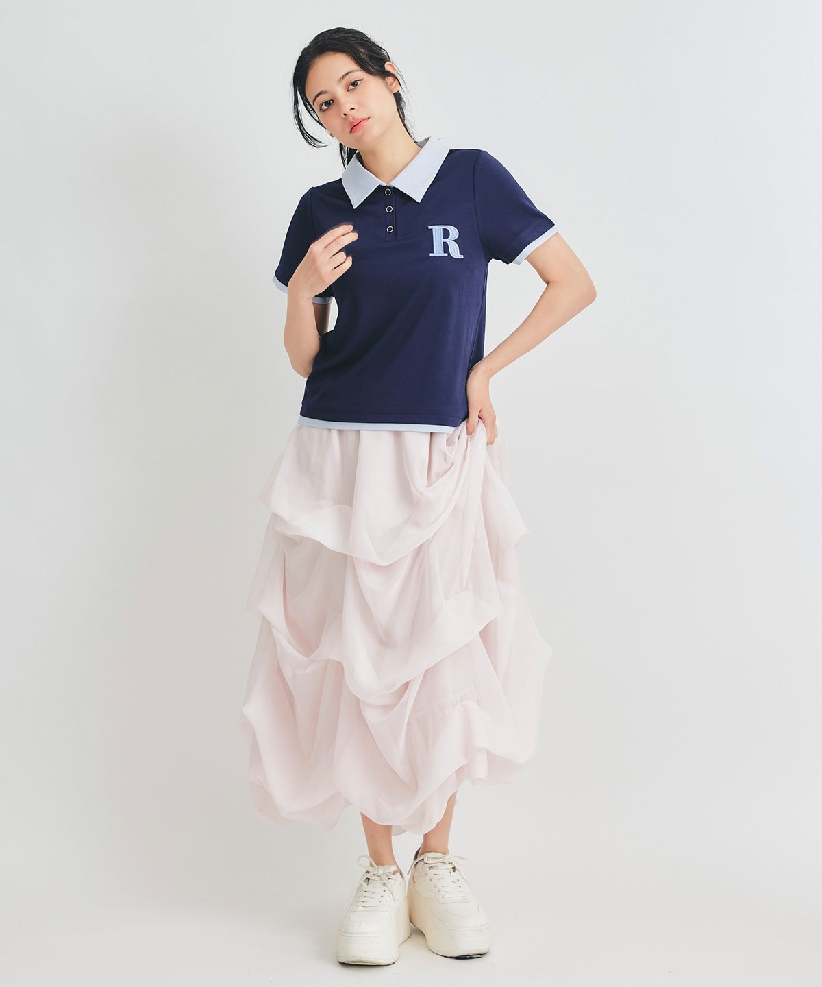 RポロレイヤードTシャツ