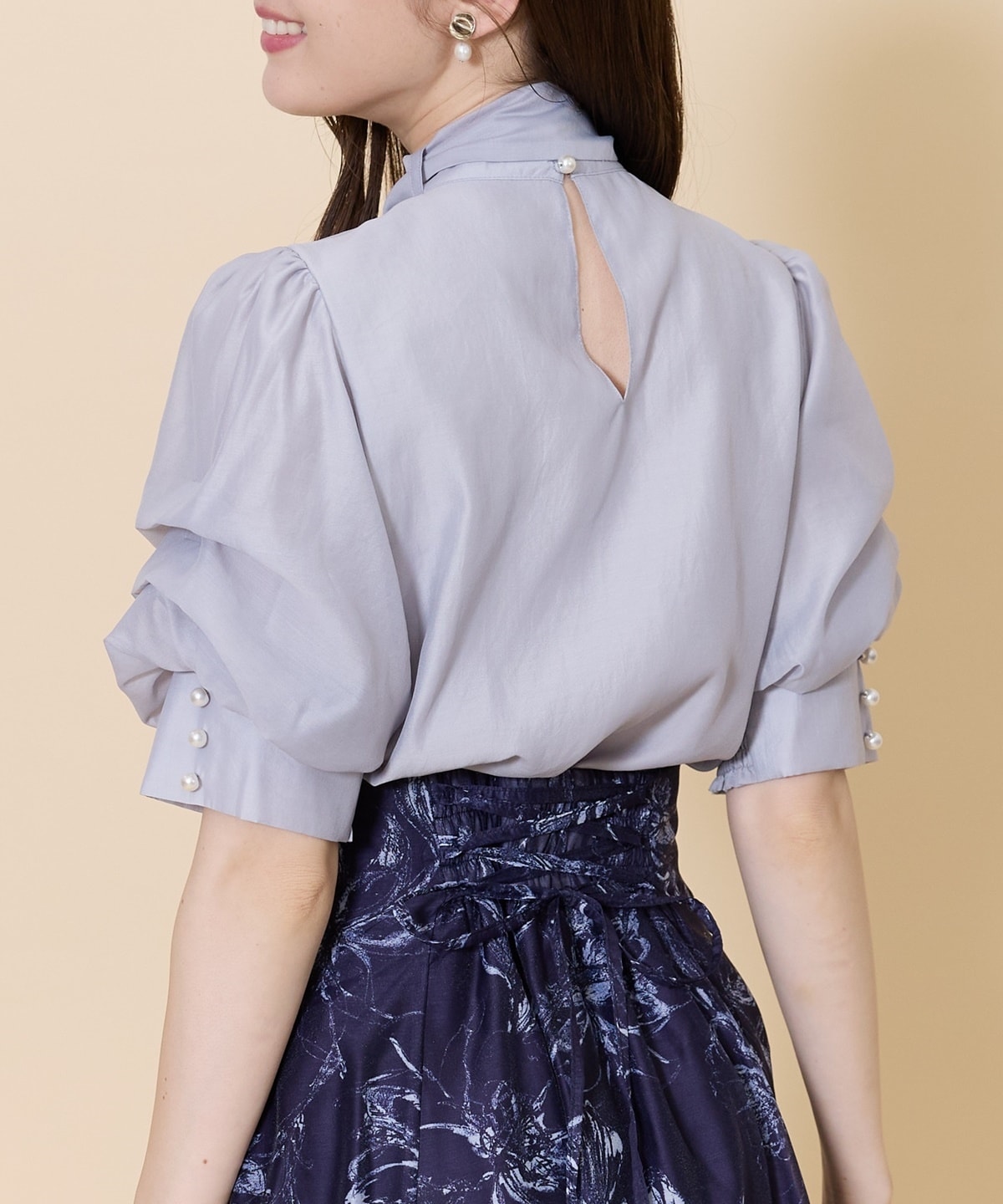 オリジナルシアースモーキーフラワーフレアスカート