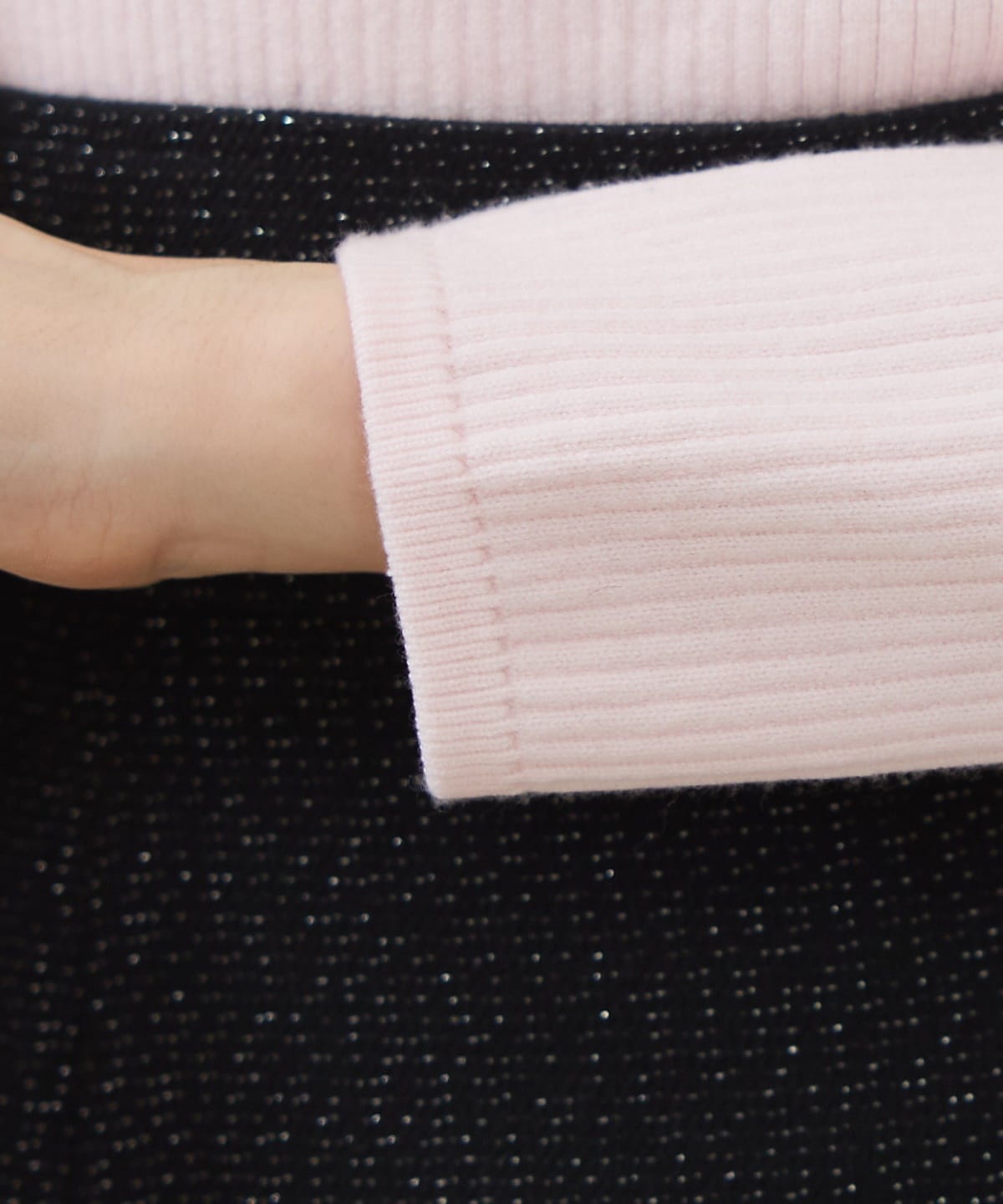 デコルテビスチェリブニットプルオーバー