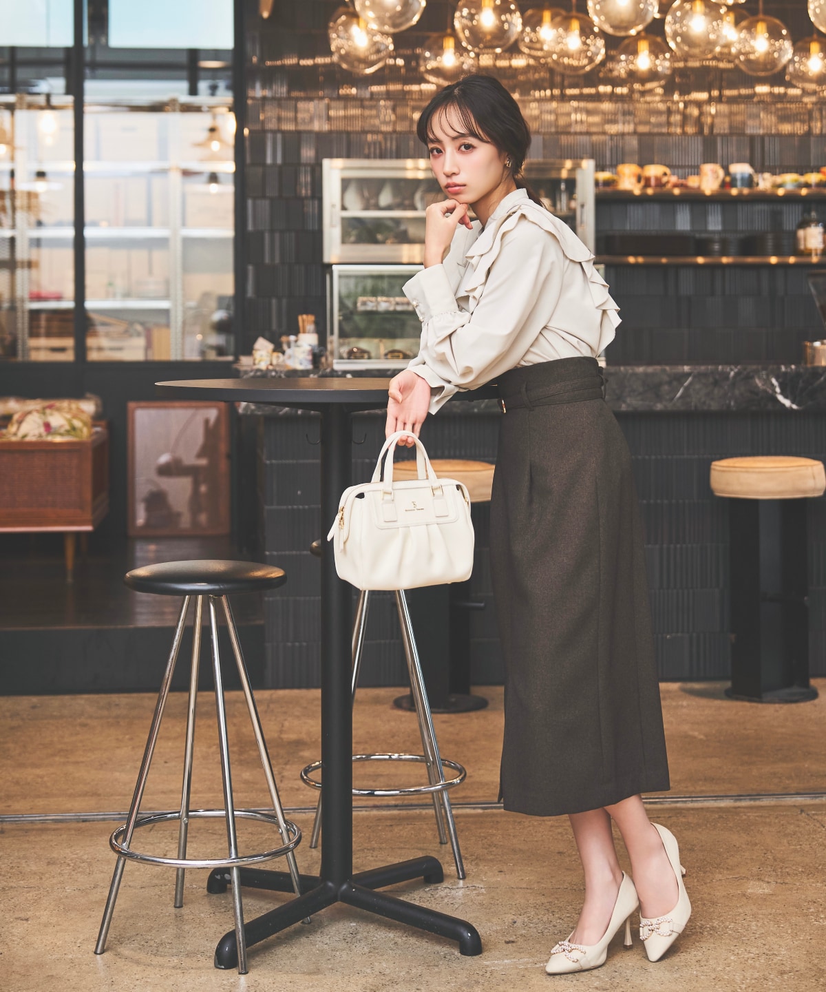 日本製センタースリットタイトスカート