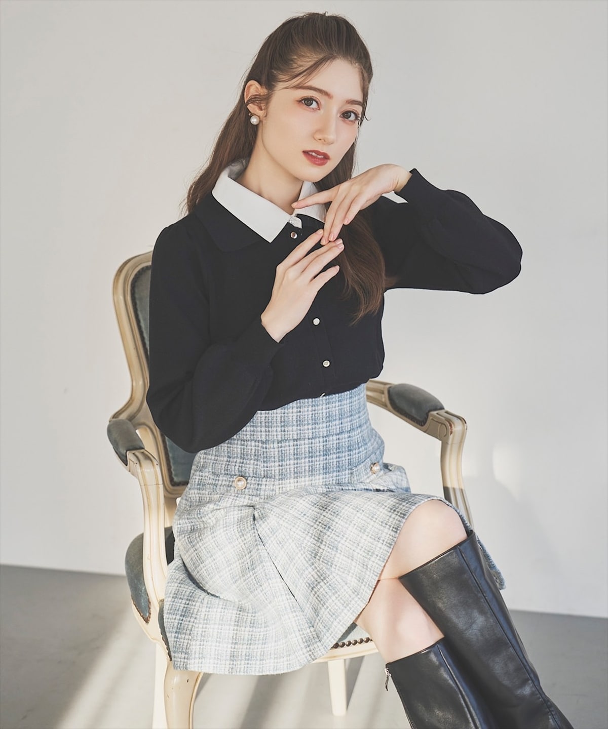 【11/21(Fri)発売】ツイードタックミニスカート