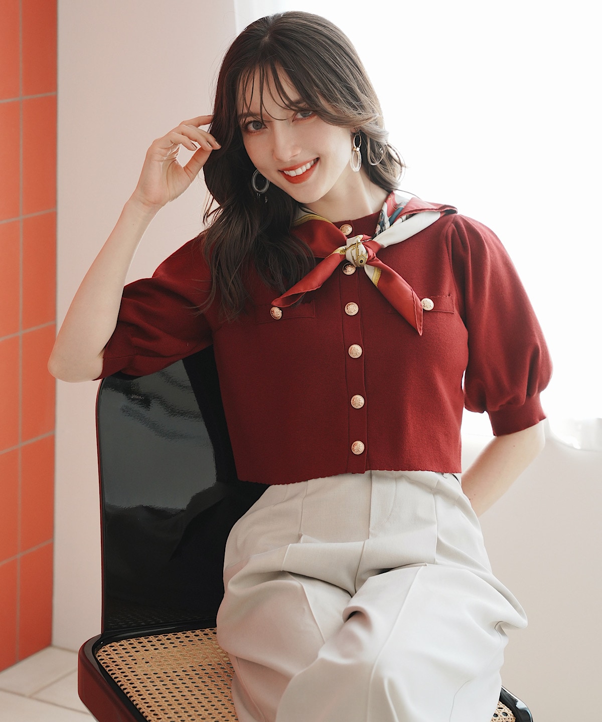 ベルテッドワイドパンツ