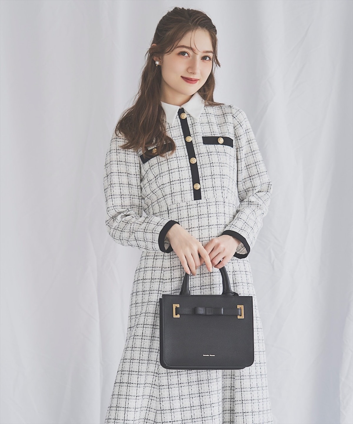 【11/21(Fri)発売】襟付きツイードワンピース