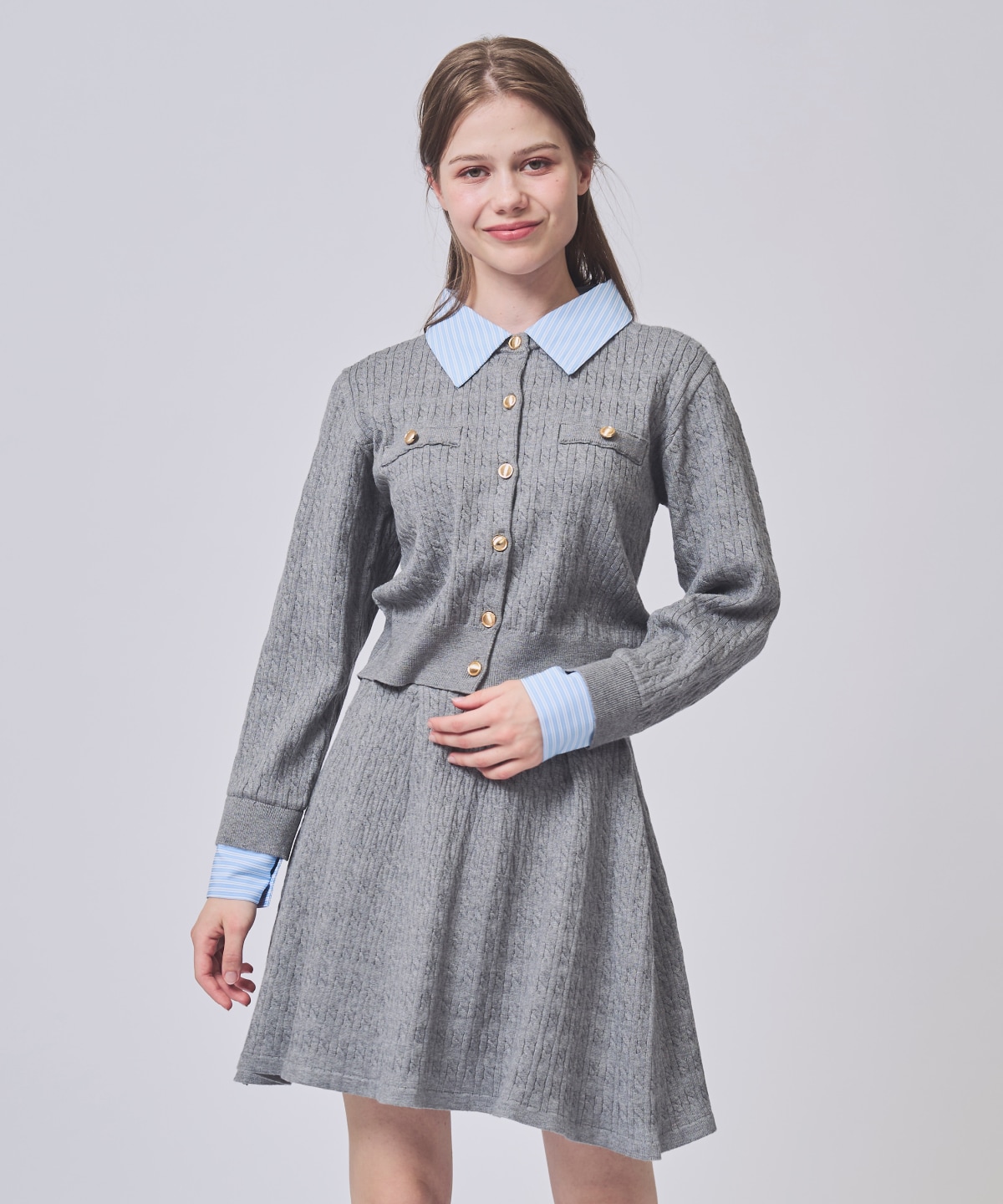 【NEW YEAR SPECIAL ITEM】レイヤードケーブルニットセットアップ