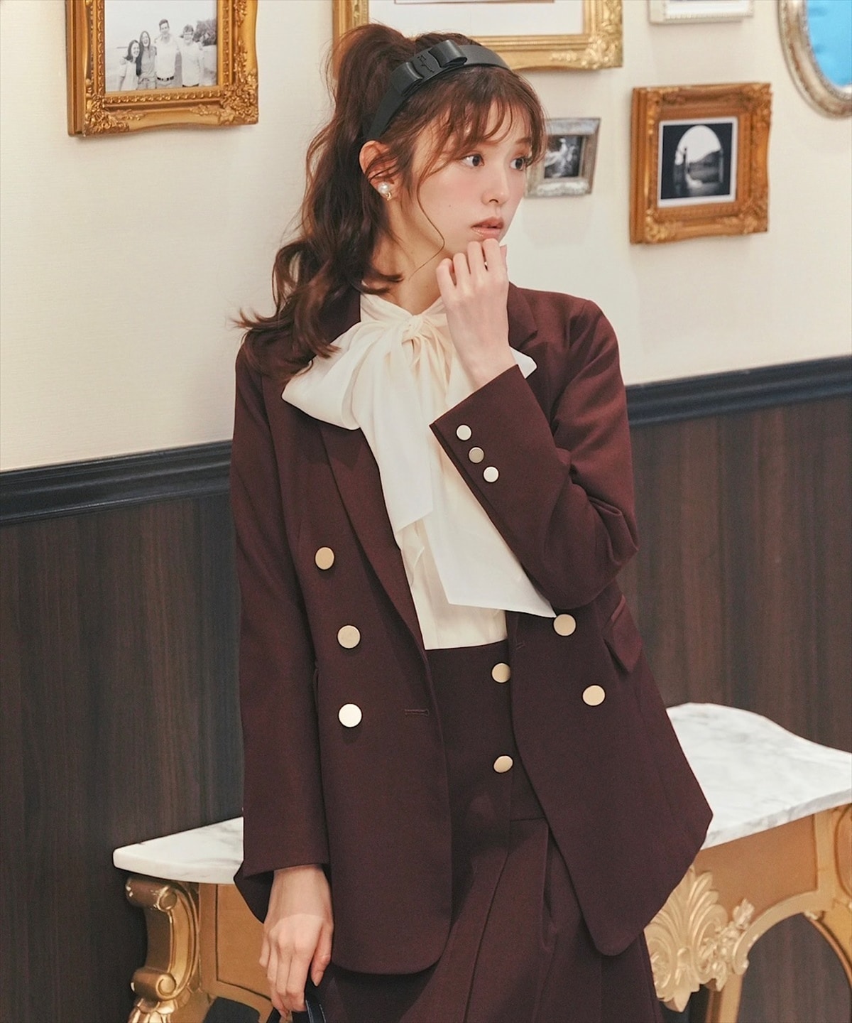 10/20(Mon)再入荷】金ボタンノーブルピークドラペルジャケット(M