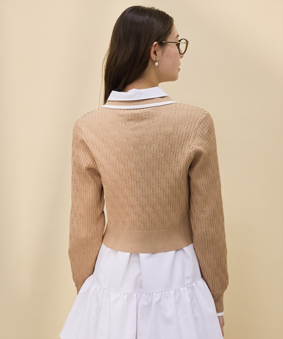 【再入荷】配色ポロニット