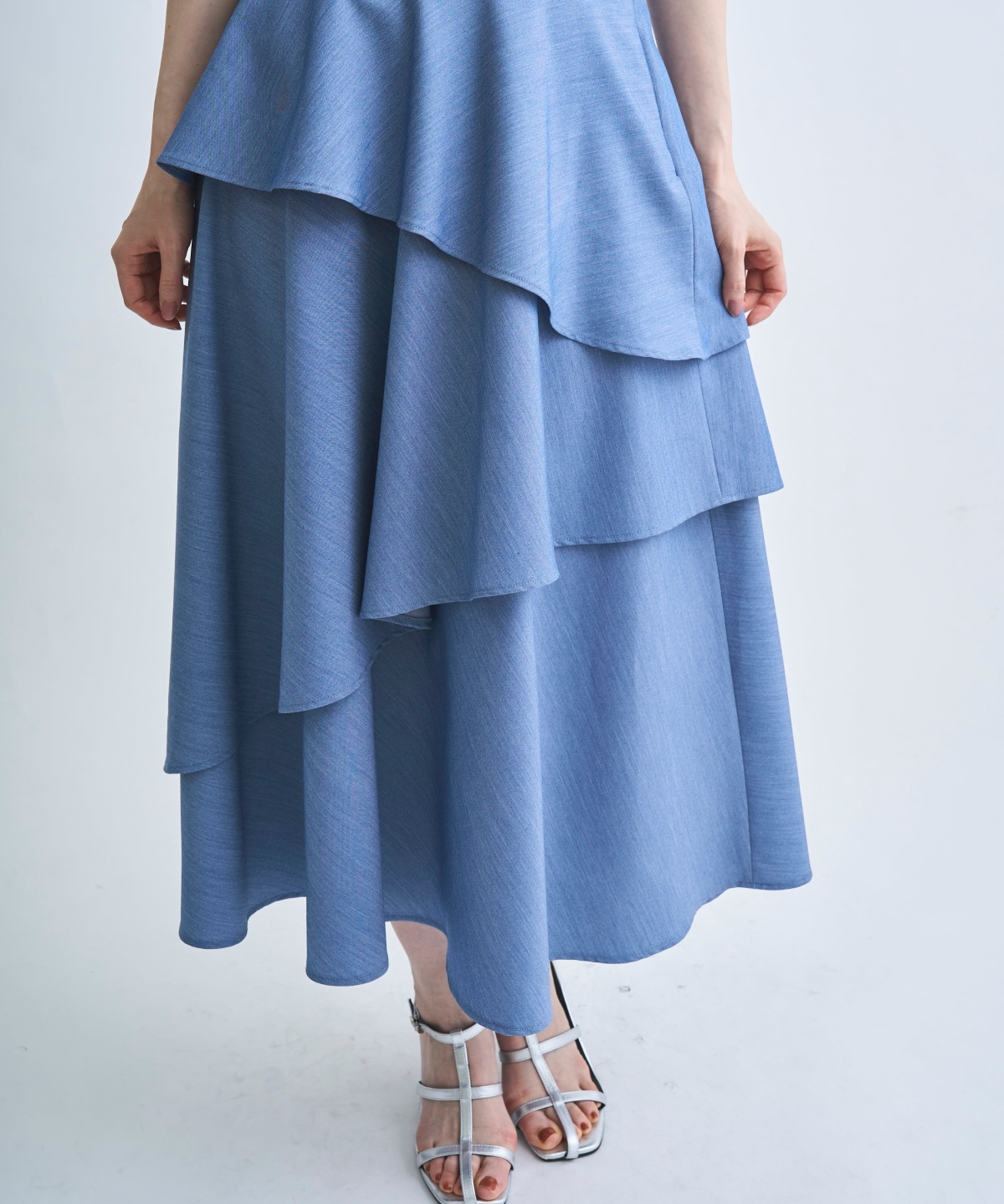 【4/3(Fri)発売】ベルト付きティアードスカート