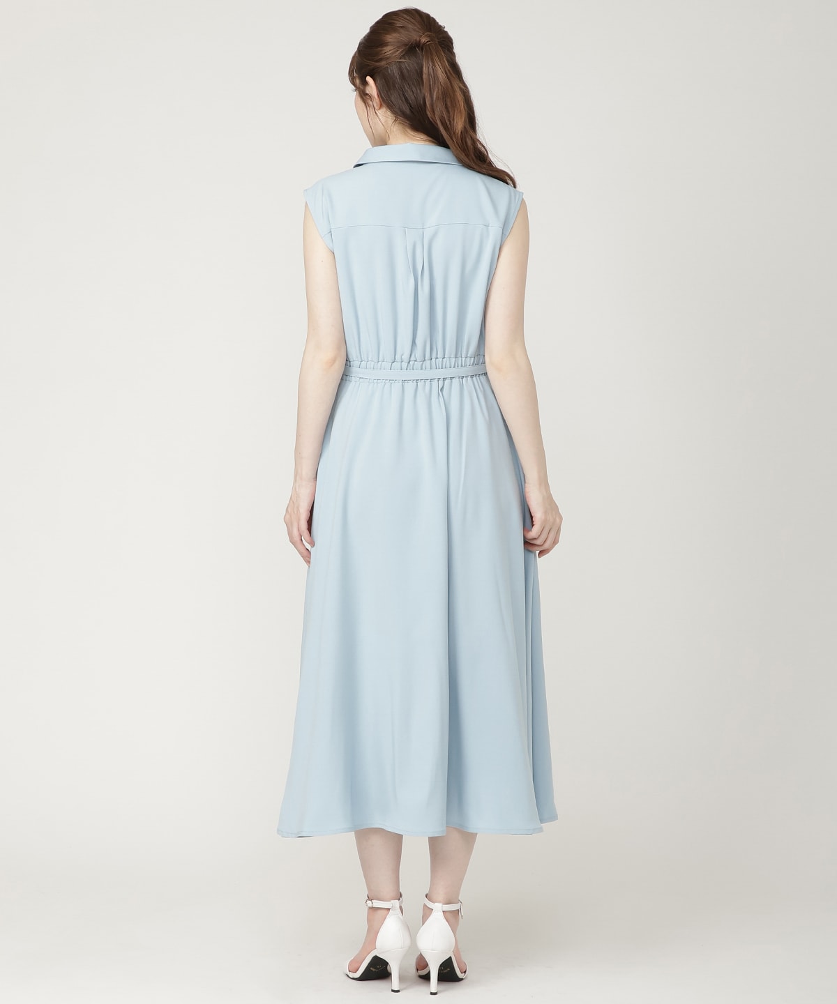 【6/11発売】キーネックノースリシャツワンピース