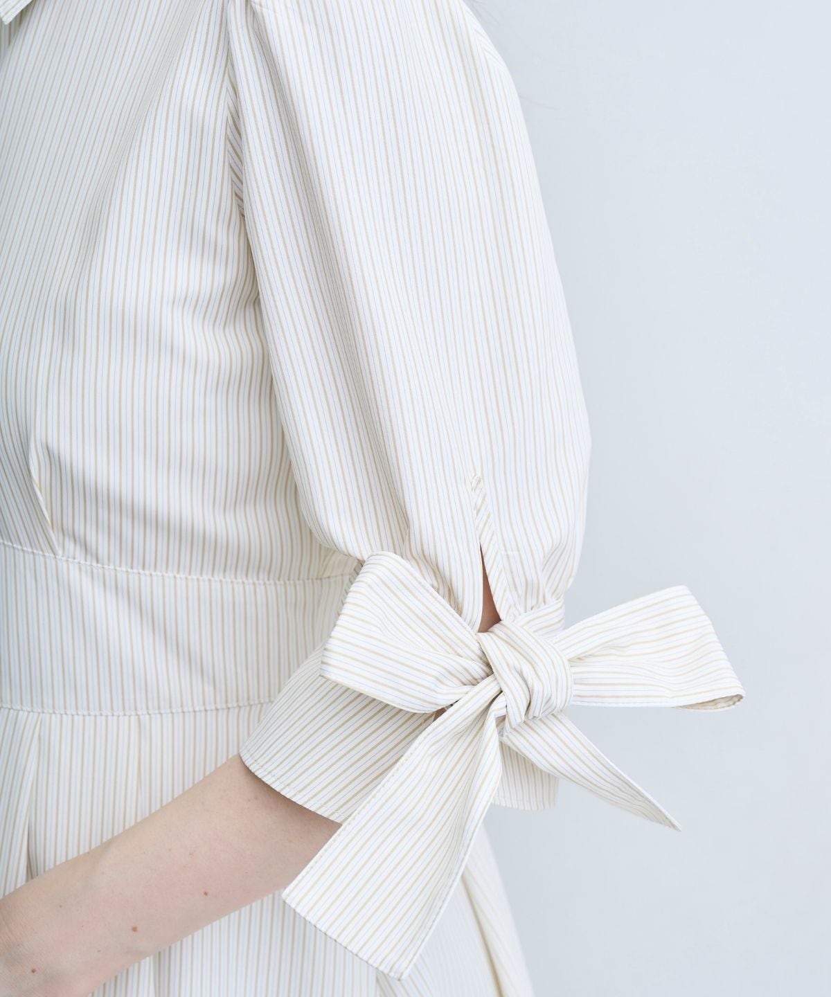 【3/28(Sat)発売】リボンストライプシャツワンピース