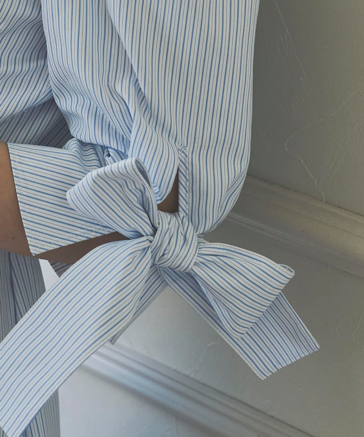 【3/28(Sat)発売】リボンストライプシャツワンピース