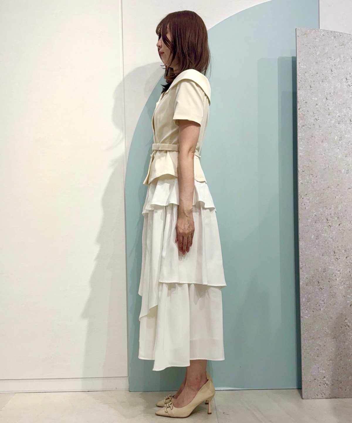 【3/13(Fri)発売】オフショルジャケットドッキングワンピース