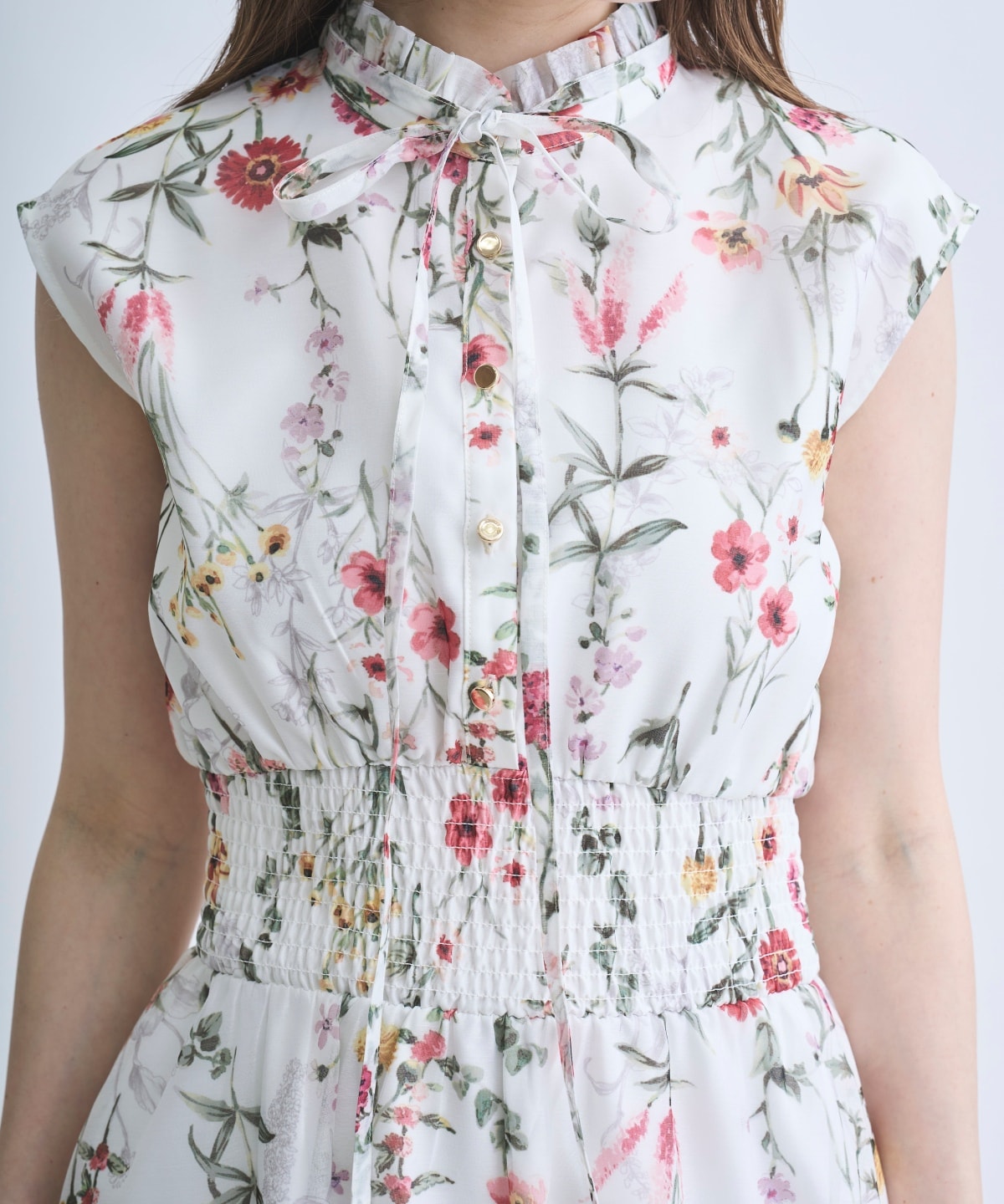 【3/19(Thu)予約開始】シアーグリーンフラワーワンピース