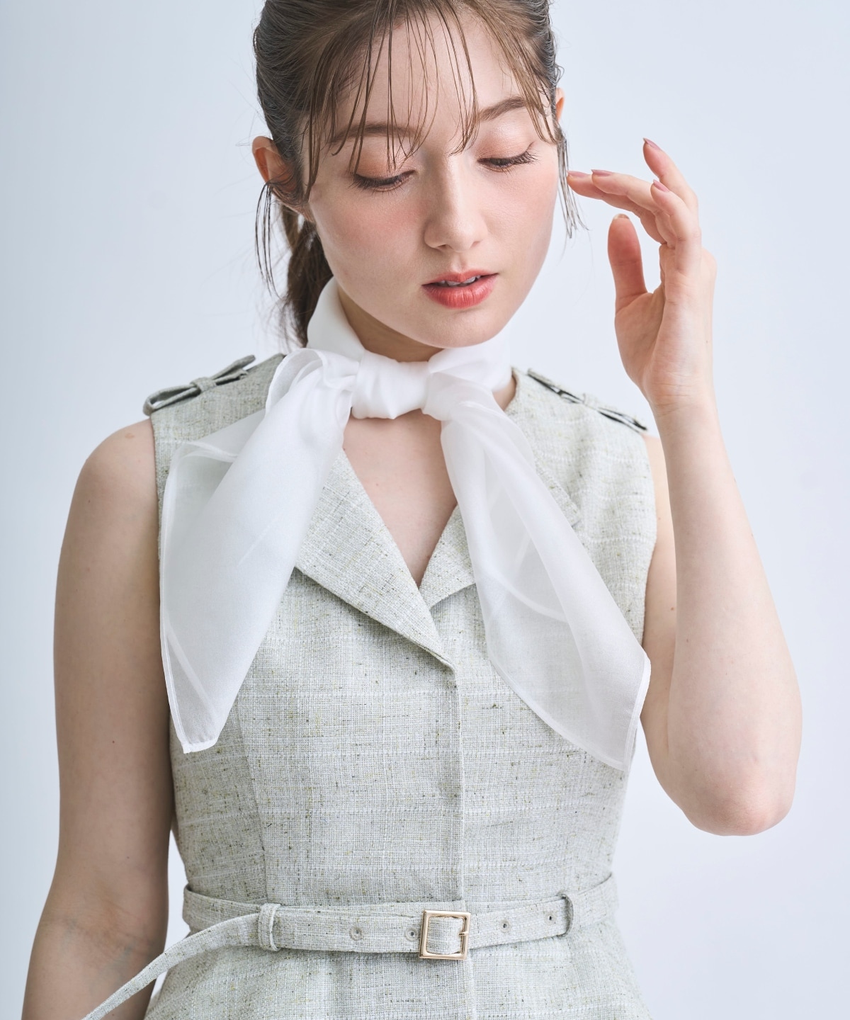 【4/10(Fri)予約開始】ジレドッキングティアードスカートワンピース