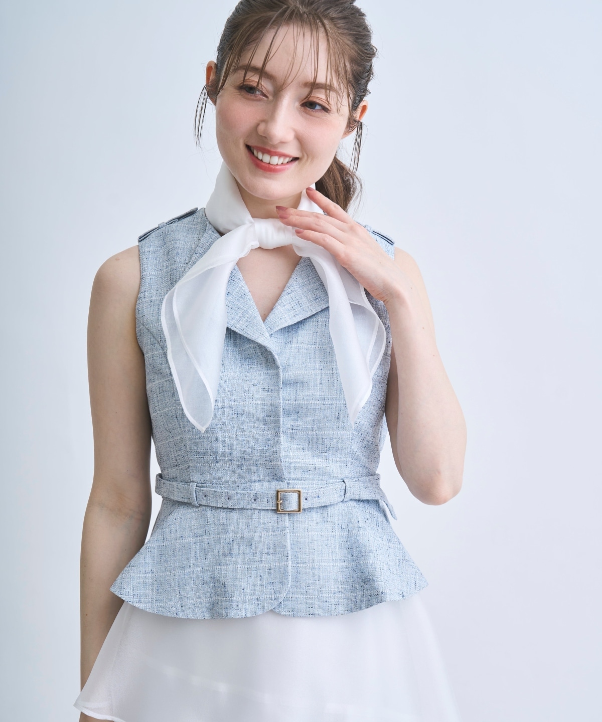 【4/10(Fri)予約開始】ジレドッキングティアードスカートワンピース