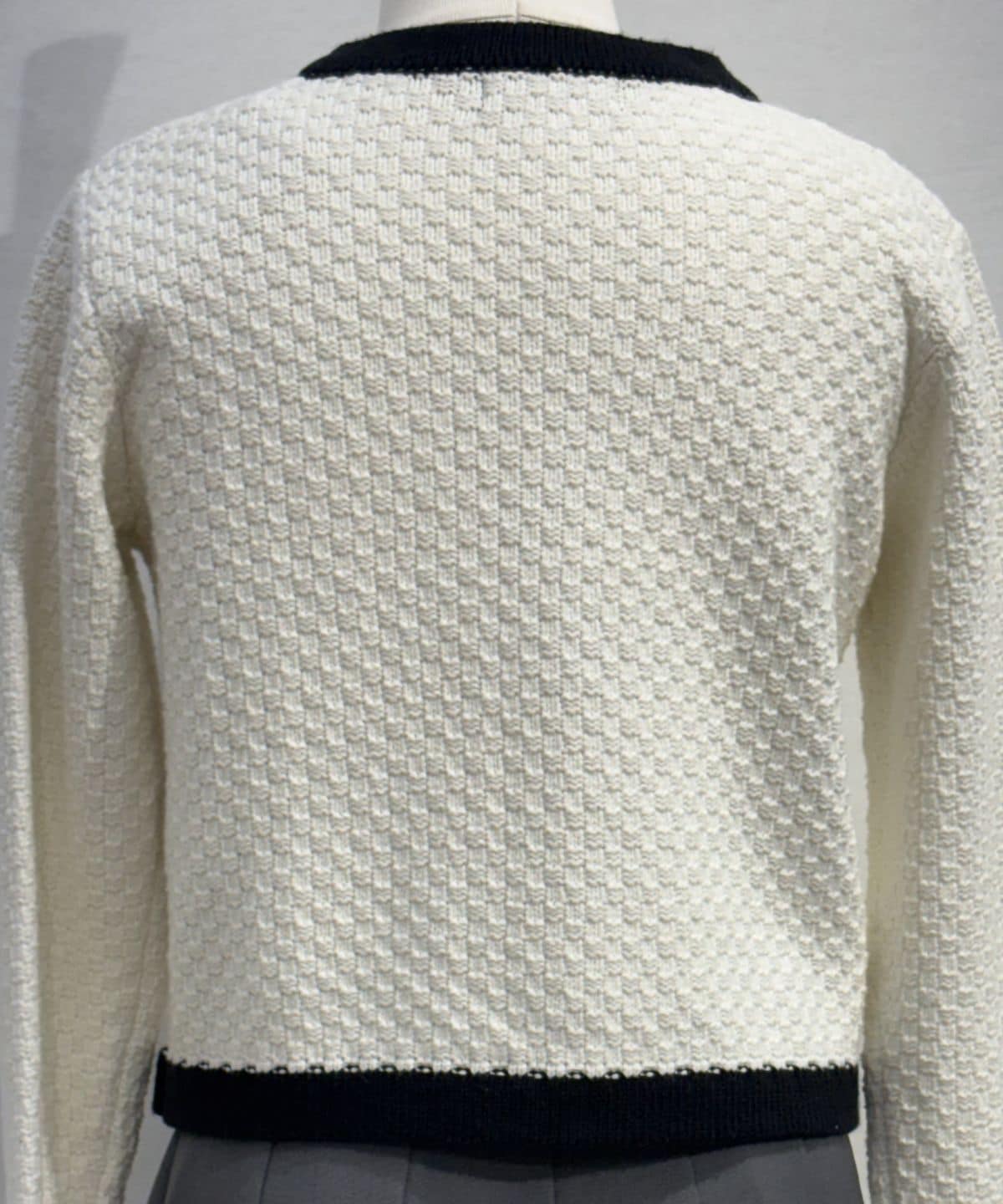 配色ニットジャケット