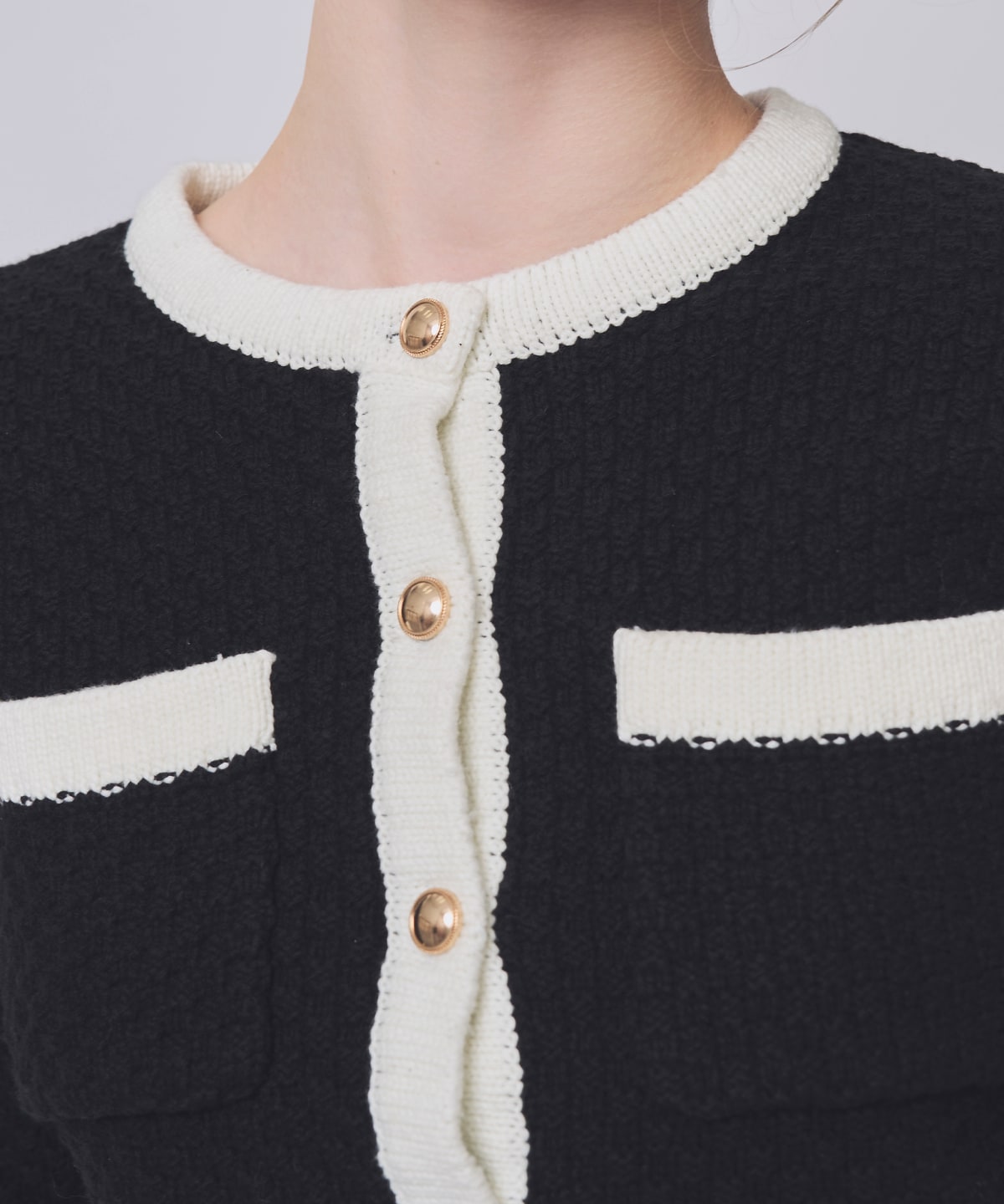 【2/21(Sat)発売】配色ニットジャケット
