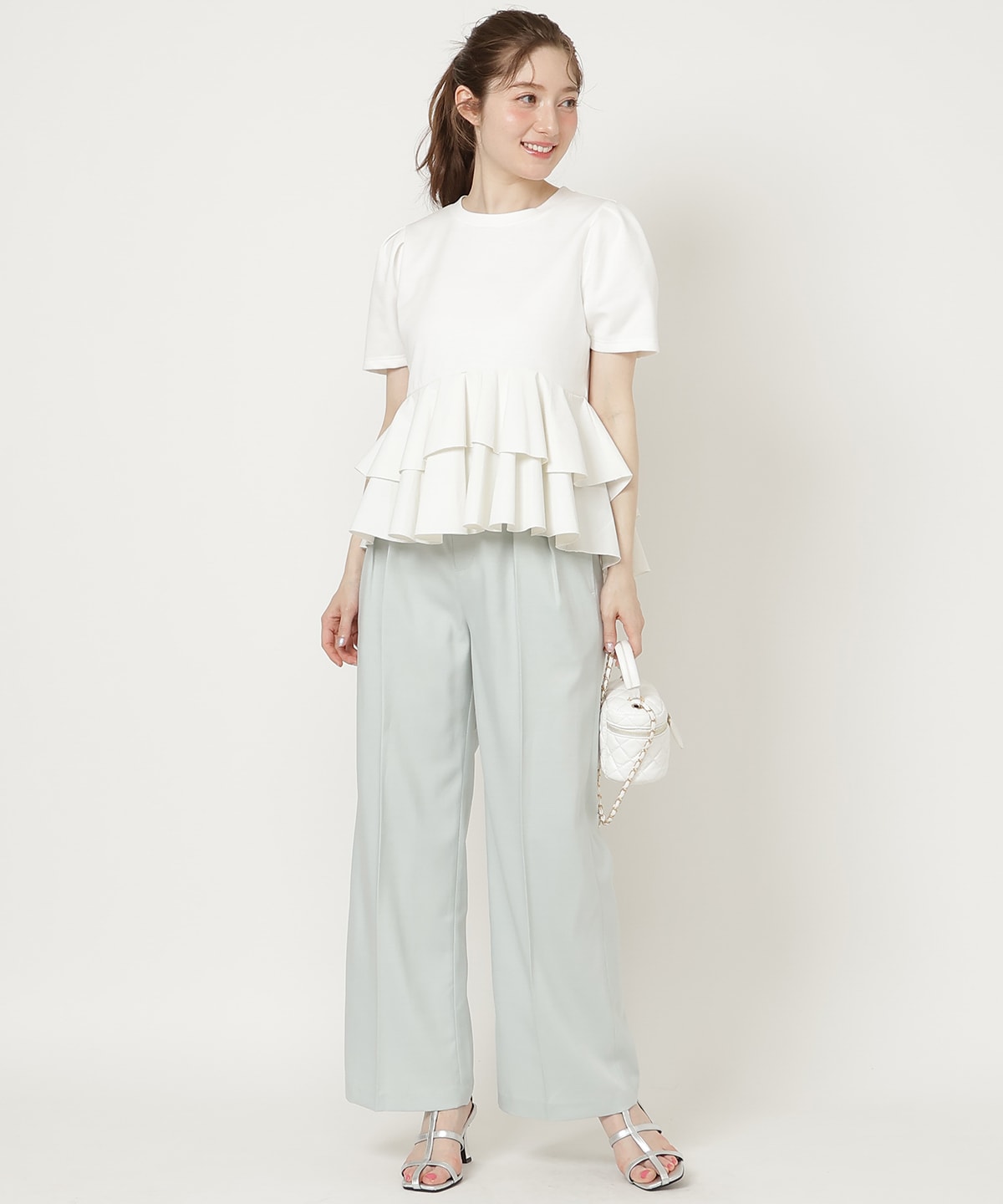 【5/8(Fri)発売】異素材ペプラムトップス