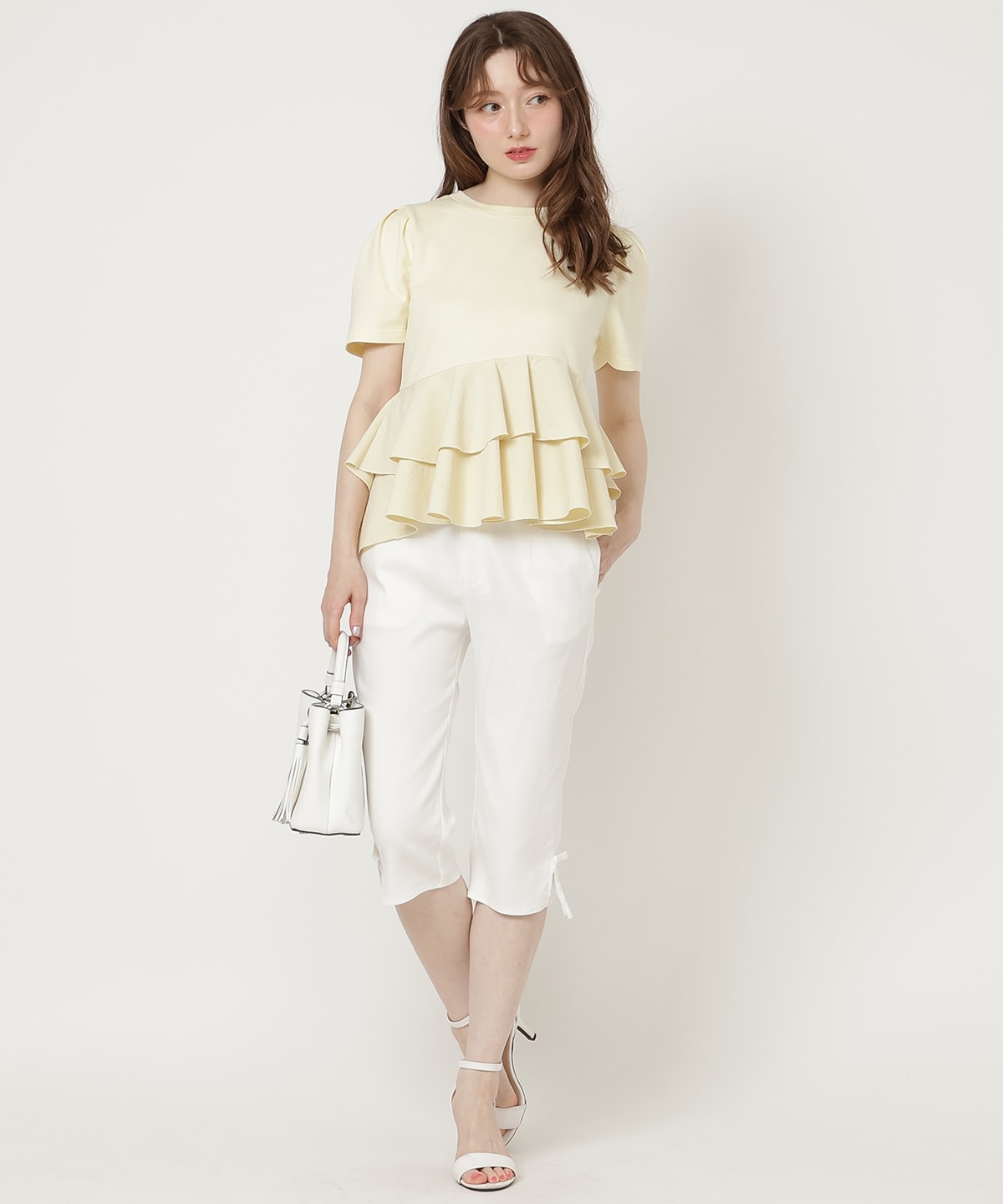 【5/8(Fri)発売】異素材ペプラムトップス