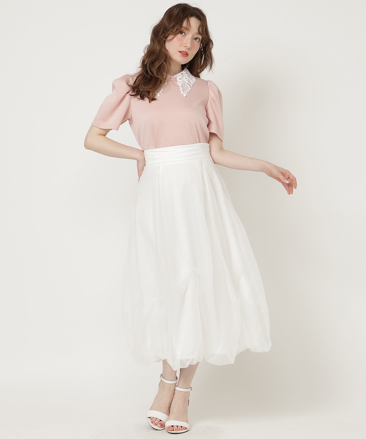 【5/1(Fri)発売】レースカラータックスリーブトップス