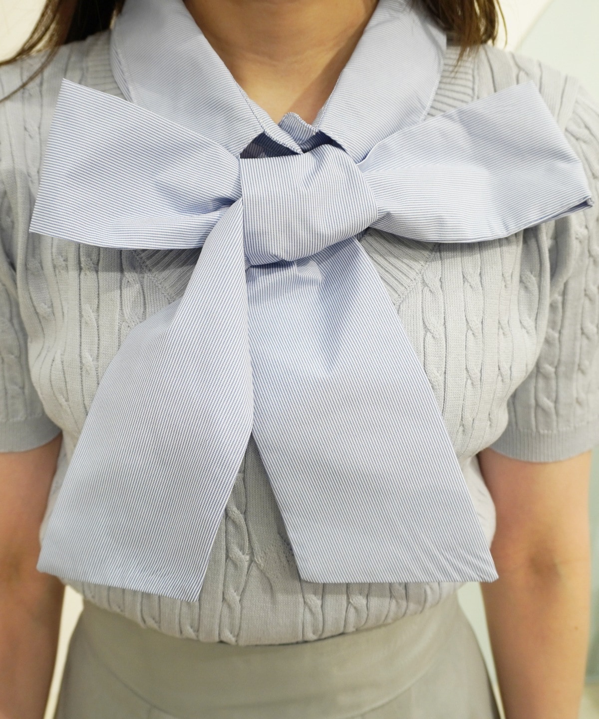 【4/17(Fri)予約開始】ケーブルジレレイヤードニットプルオーバー