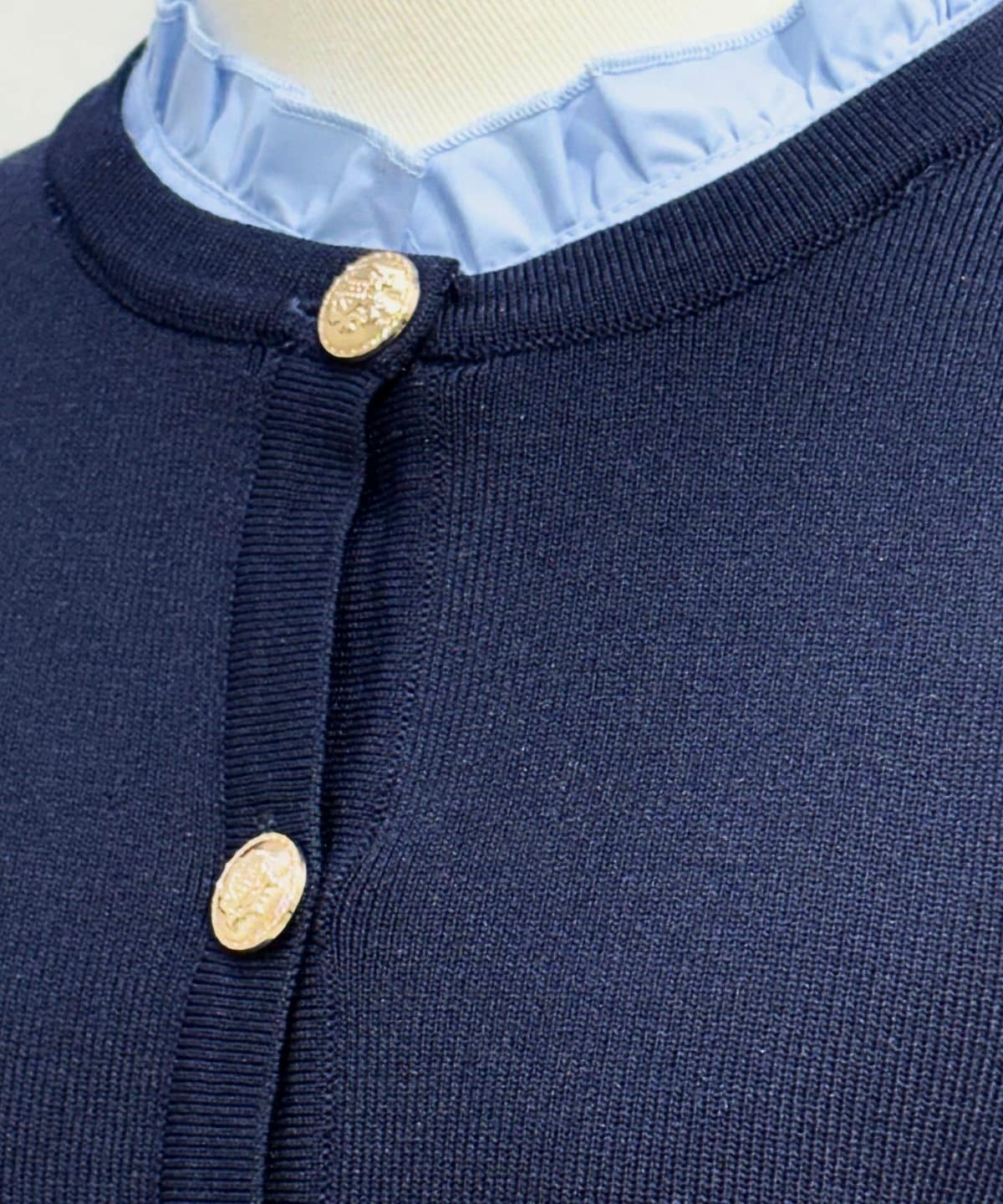 エンブレムボタンニットジャケットカーディガン