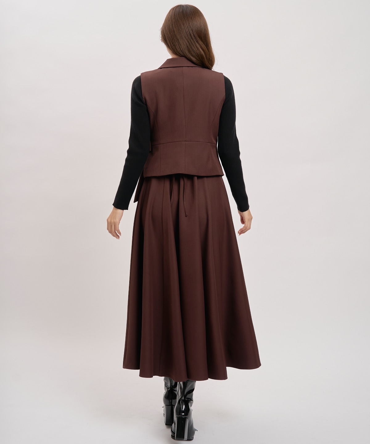 【先行予約受付中】【セットアイテム】リボンジレ×ニットドッキングワンピース