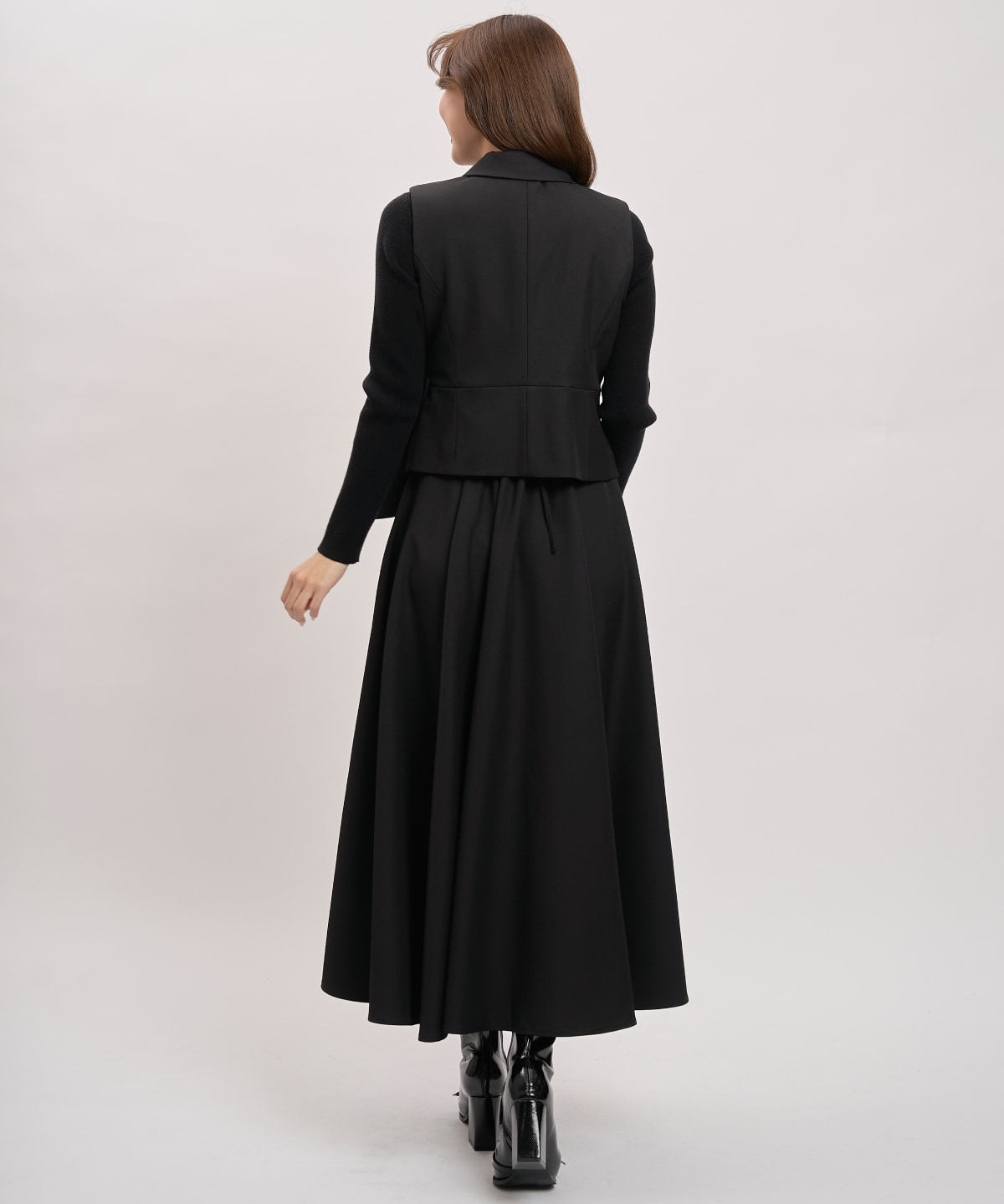 【先行予約受付中】【セットアイテム】リボンジレ×ニットドッキングワンピース