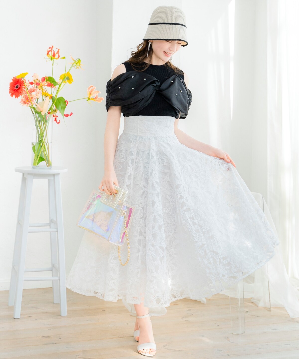 リボンレーススカート(F ホワイト): WILLSELECTION｜公式オンライン  