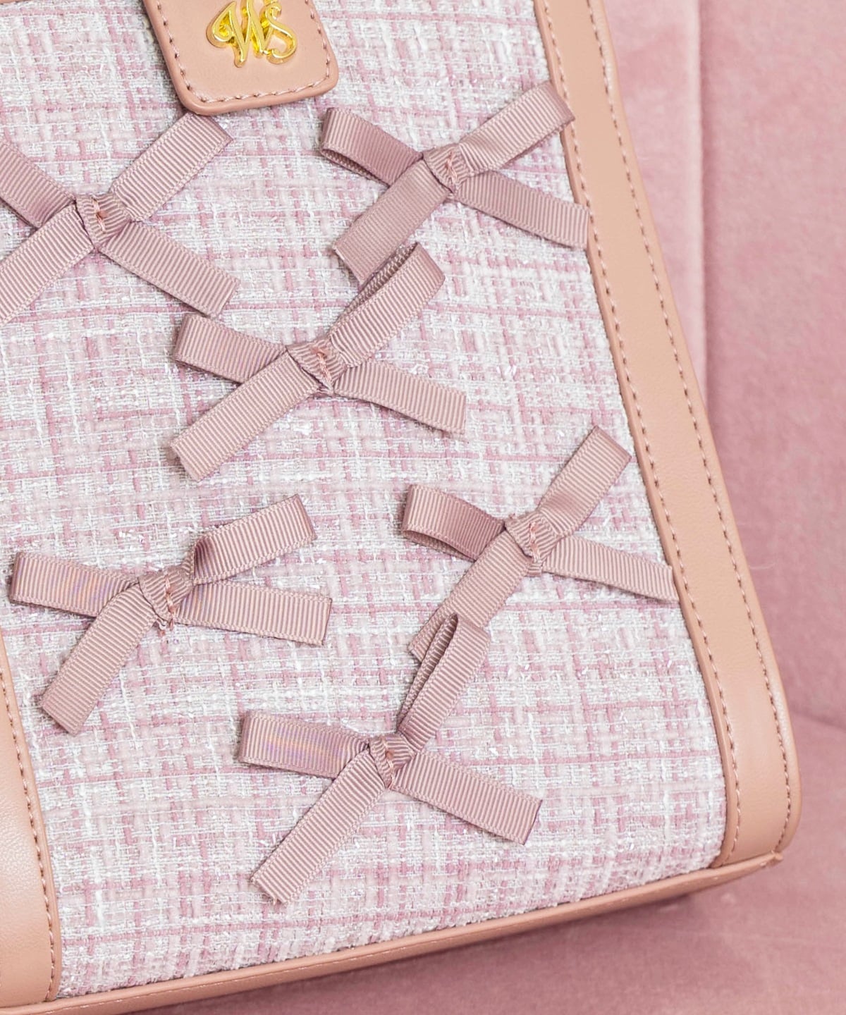 2wayツイードリボンバッグ